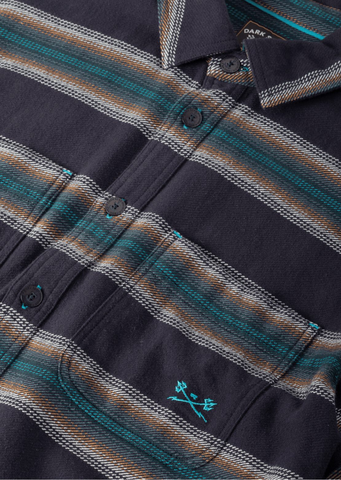 Dark Seas Men's Summit Long Sleeve Button Up Shirt Navy
