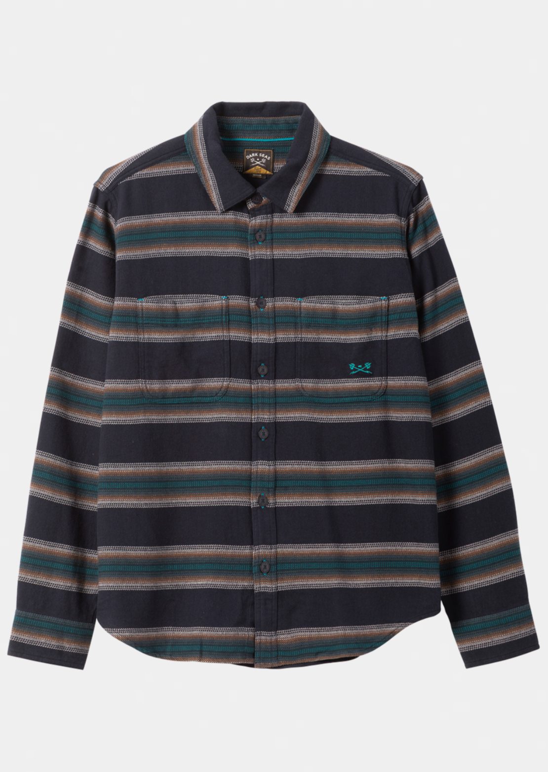 Dark Seas Men's Summit Long Sleeve Button Up Shirt Navy