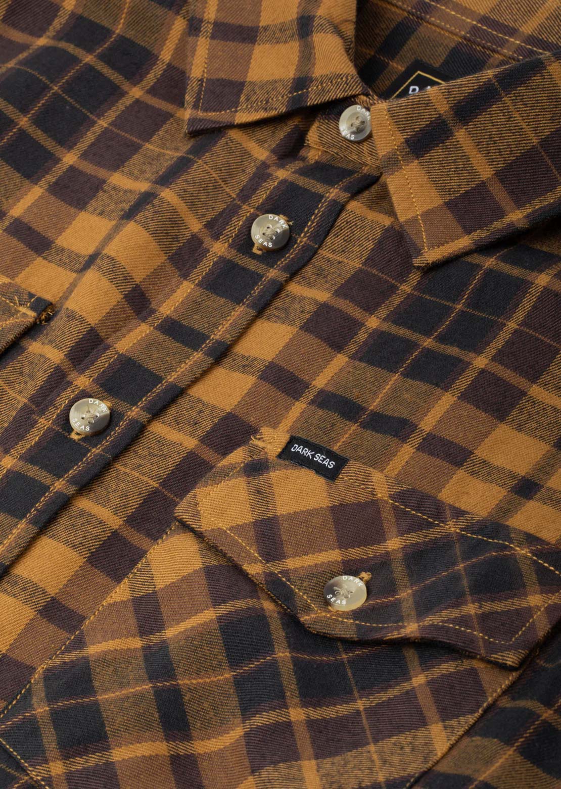 Dark Seas Men's Tanglewood Woven Button Up Shirt Black/Brown