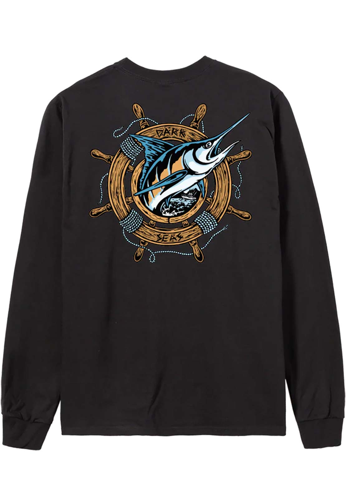 Dark Seas Men's Waterlogged Long Sleeve Black