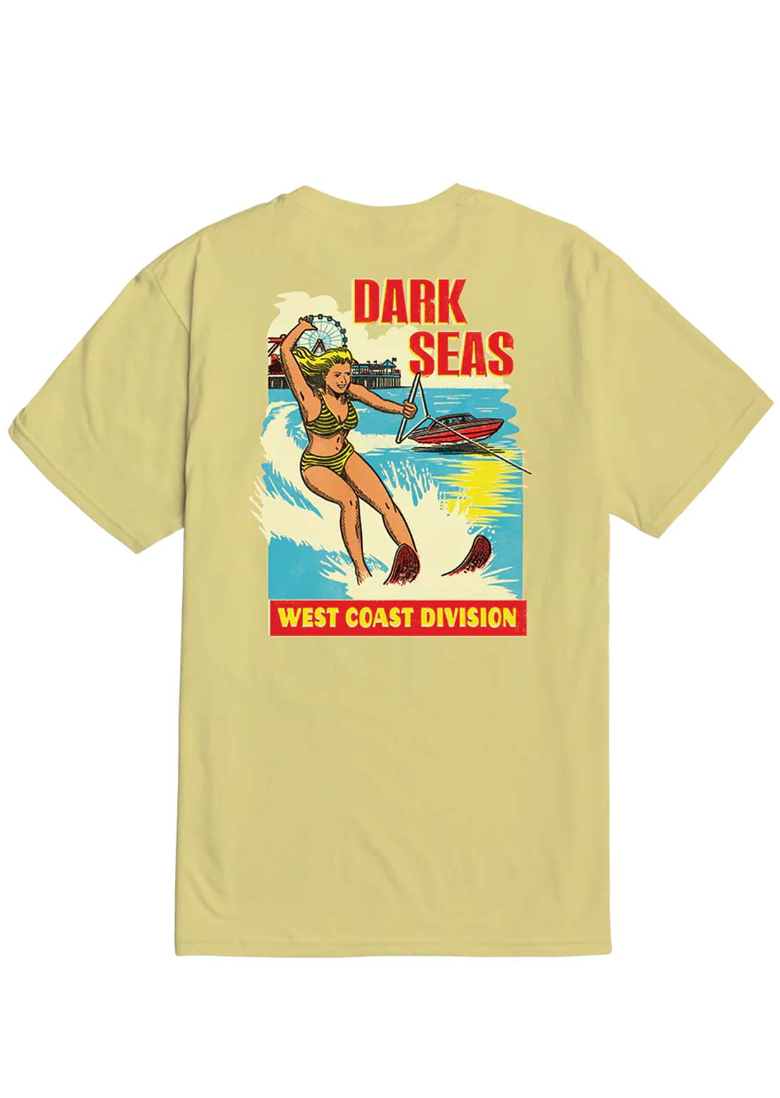 Dark Seas Men's West Coast Water Decal T-Shirt