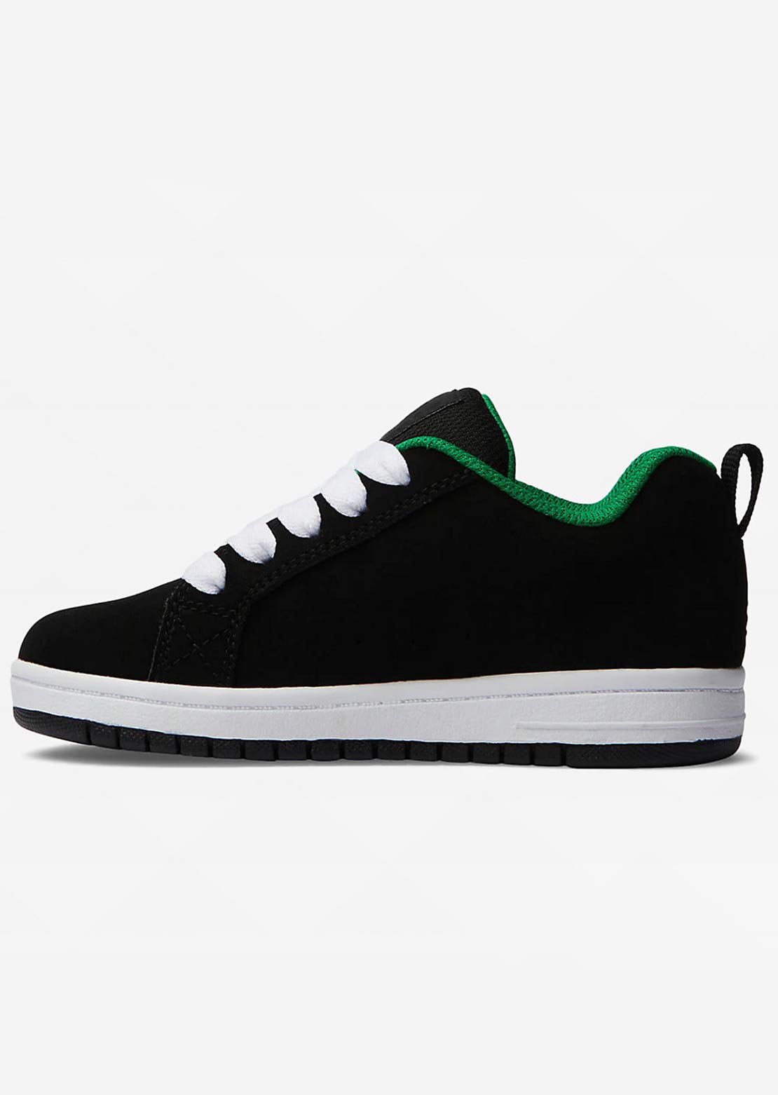 DC Junior Court Graffik Skate Shoes Black/Kelly Green