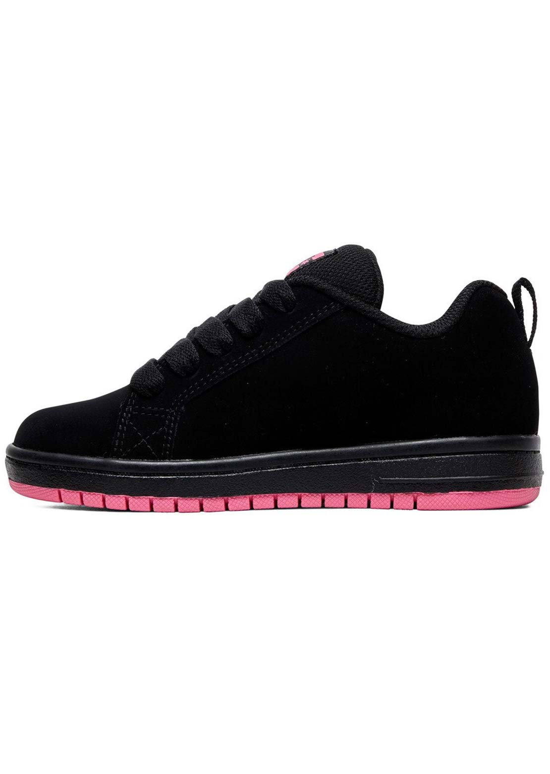 DC Junior Court Graffik Skate Shoes Black/Pink