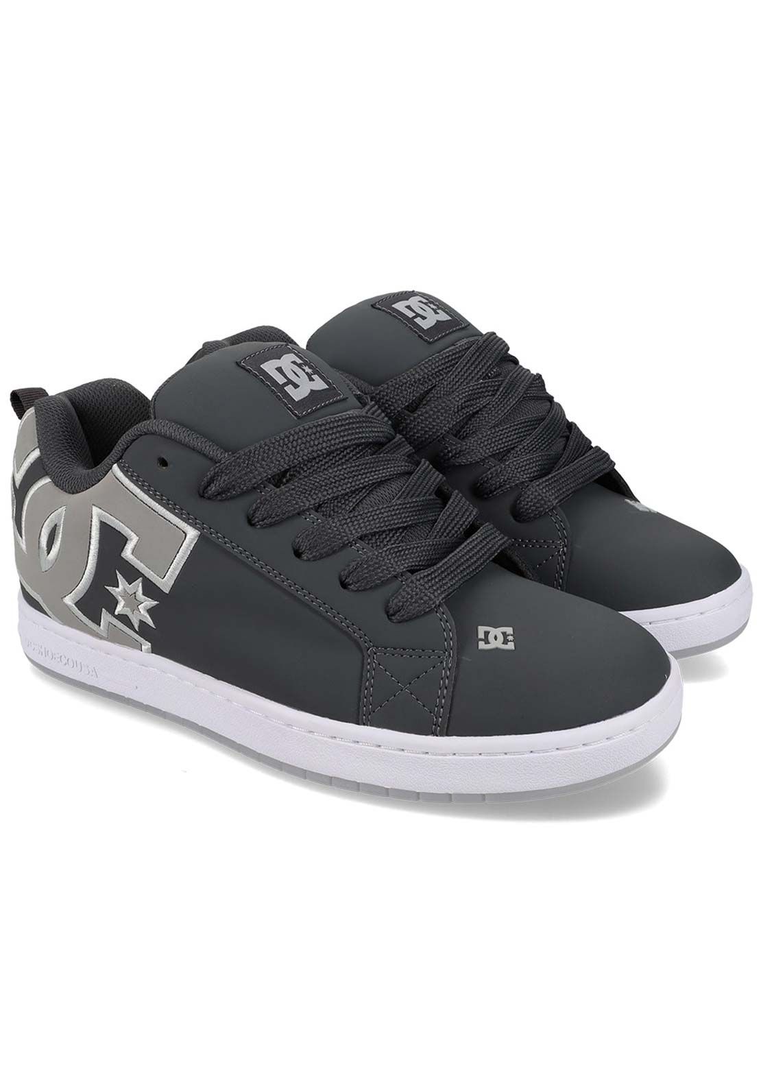 DC Men's Court Graffik SE Skate Shoes Dark Grey/Grey