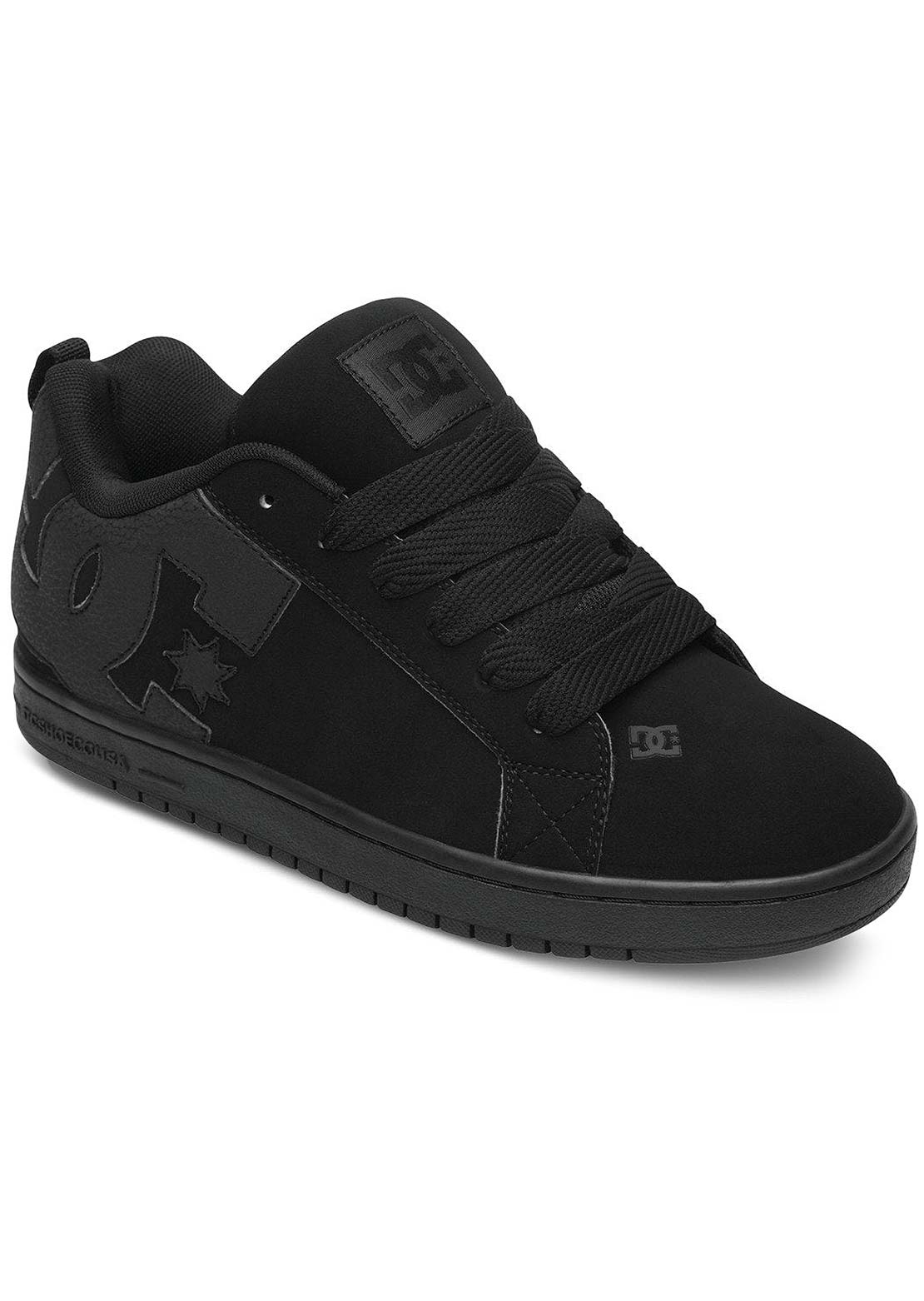 DC Men's Court Graffik Skate Shoes Black/Black/Black