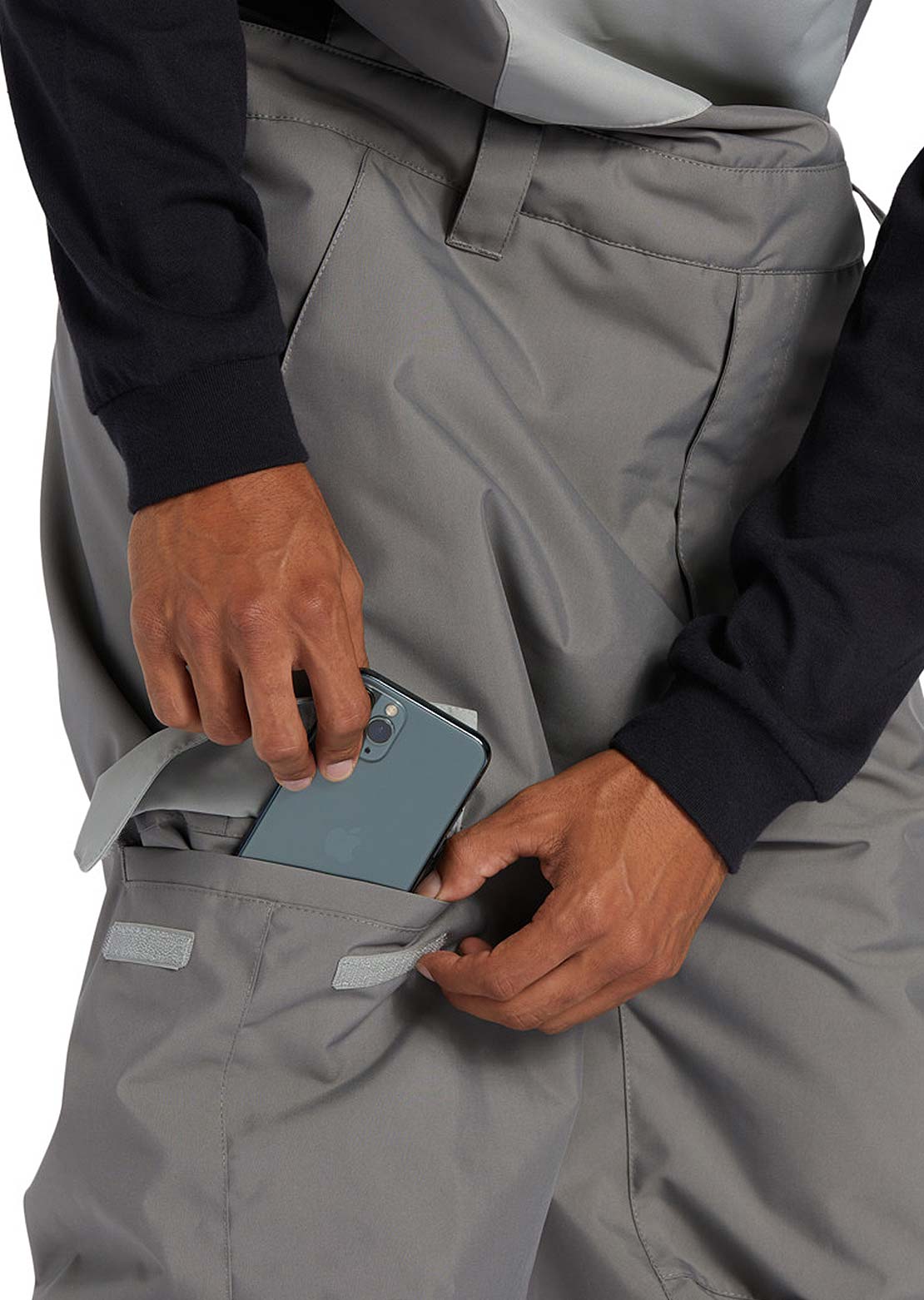 DC Men&#39;s Docile Bib Pants Pewter