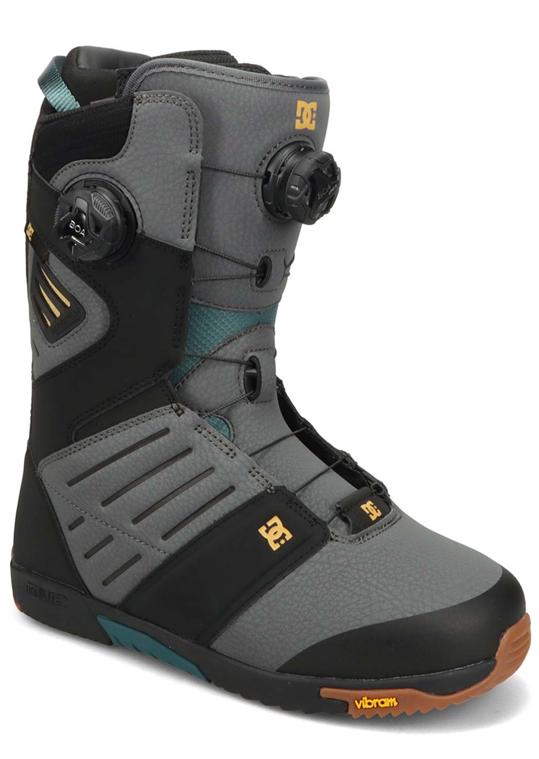 DC Men's Judge Snowboard Boots Grey/Tan/Teal