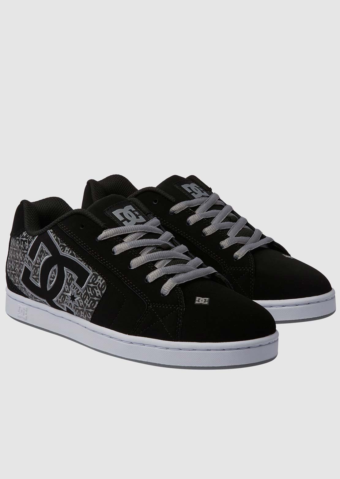 DC Men's Net Skate Shoes Black/Grey/White