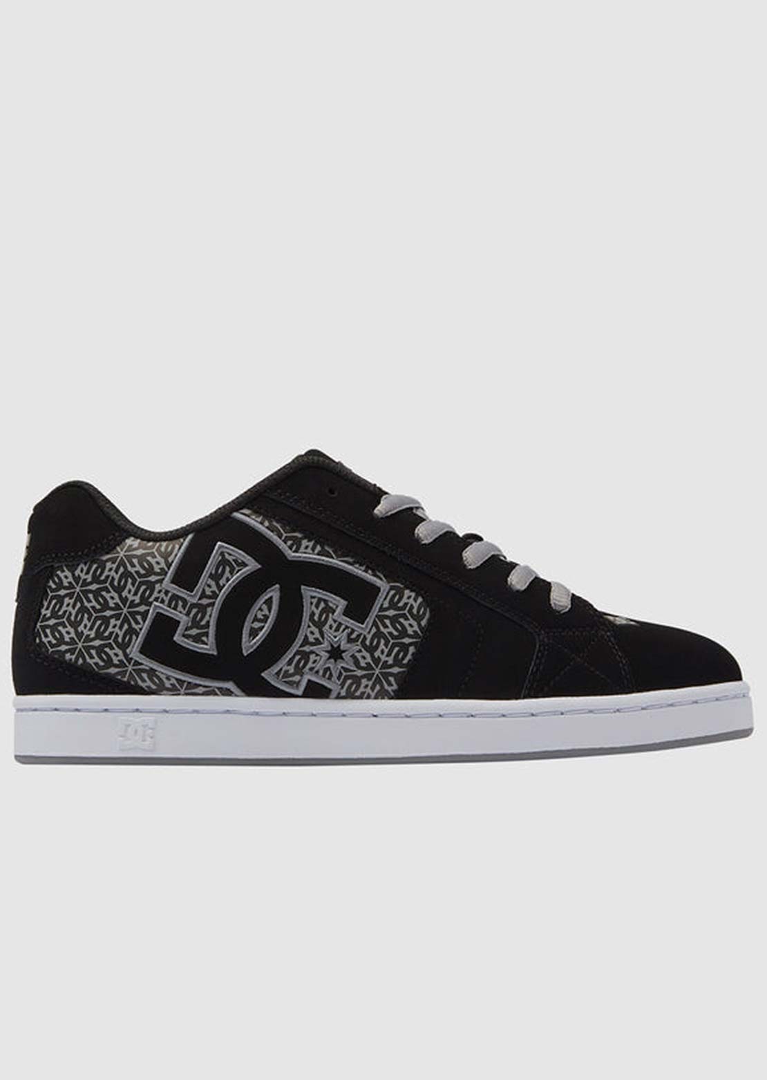 DC Men's Net Skate Shoes Black/Grey/White