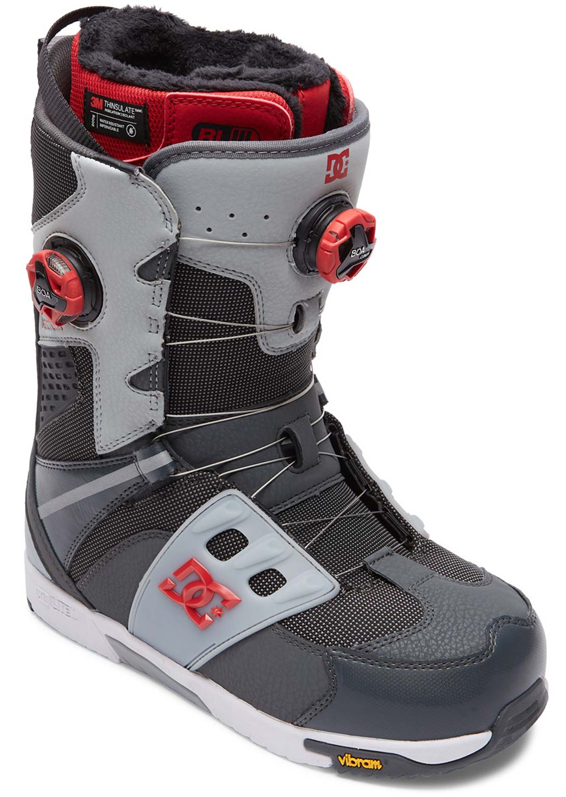 DC Men&#39;s Phantom Snowboard Boots Grey/Grey/Red