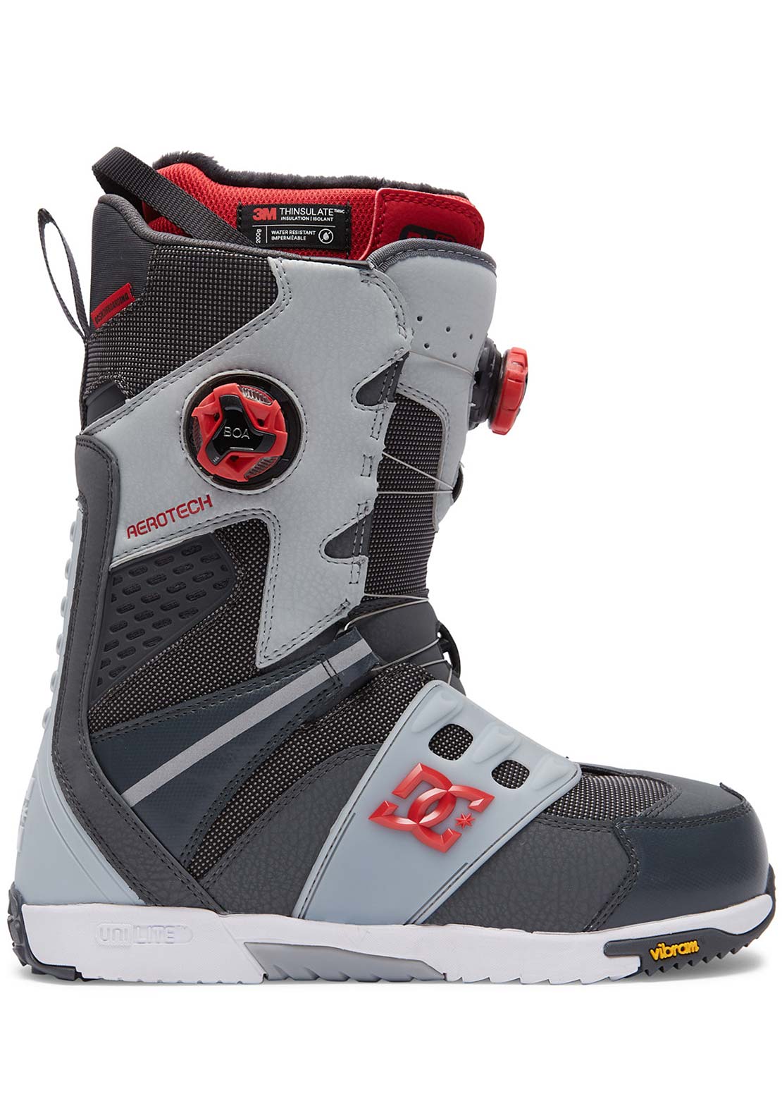 DC Men&#39;s Phantom Snowboard Boots Grey/Grey/Red