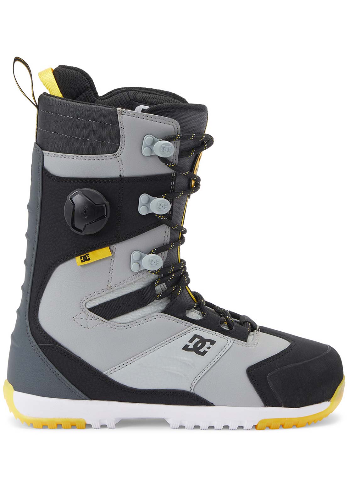 DC Men&#39;s Premier Hybrid Snowboard Boots Black/Grey/Yellow