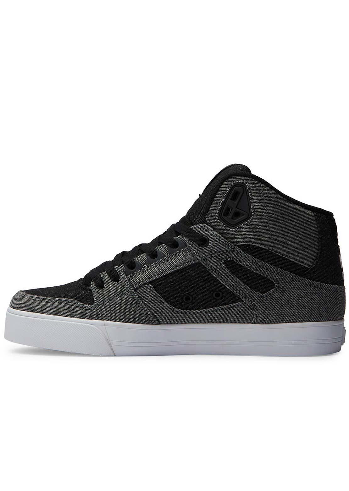 DC Men&#39;s Pure High-Top WC TX SE Skate Shoes Black Denim