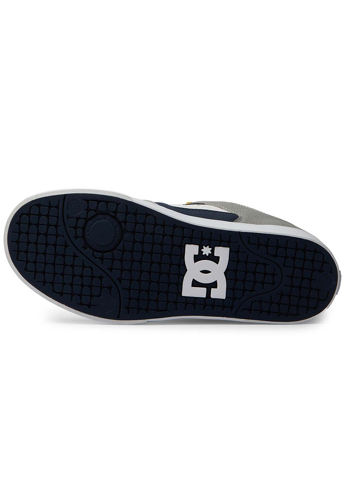 DC Men's Pure Mid Skate Shoes White/Grey/Orange