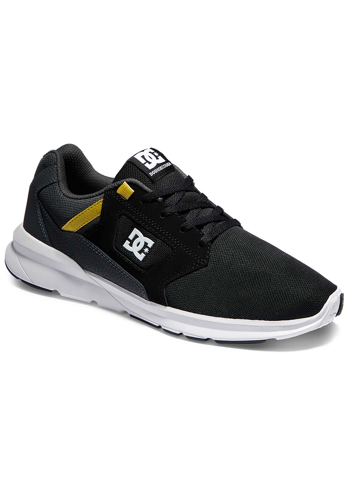 DC Men&#39;s Skyline Skate Shoes Black/Grey/Yellow