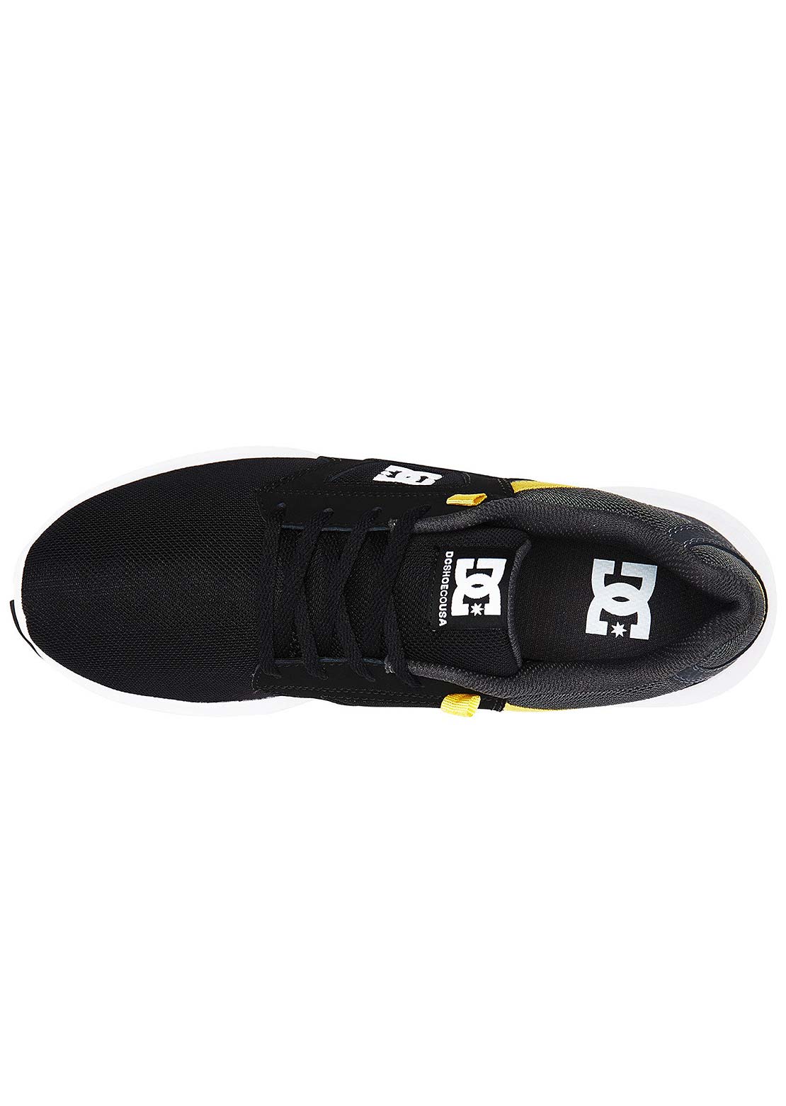 DC Men&#39;s Skyline Skate Shoes Black/Grey/Yellow