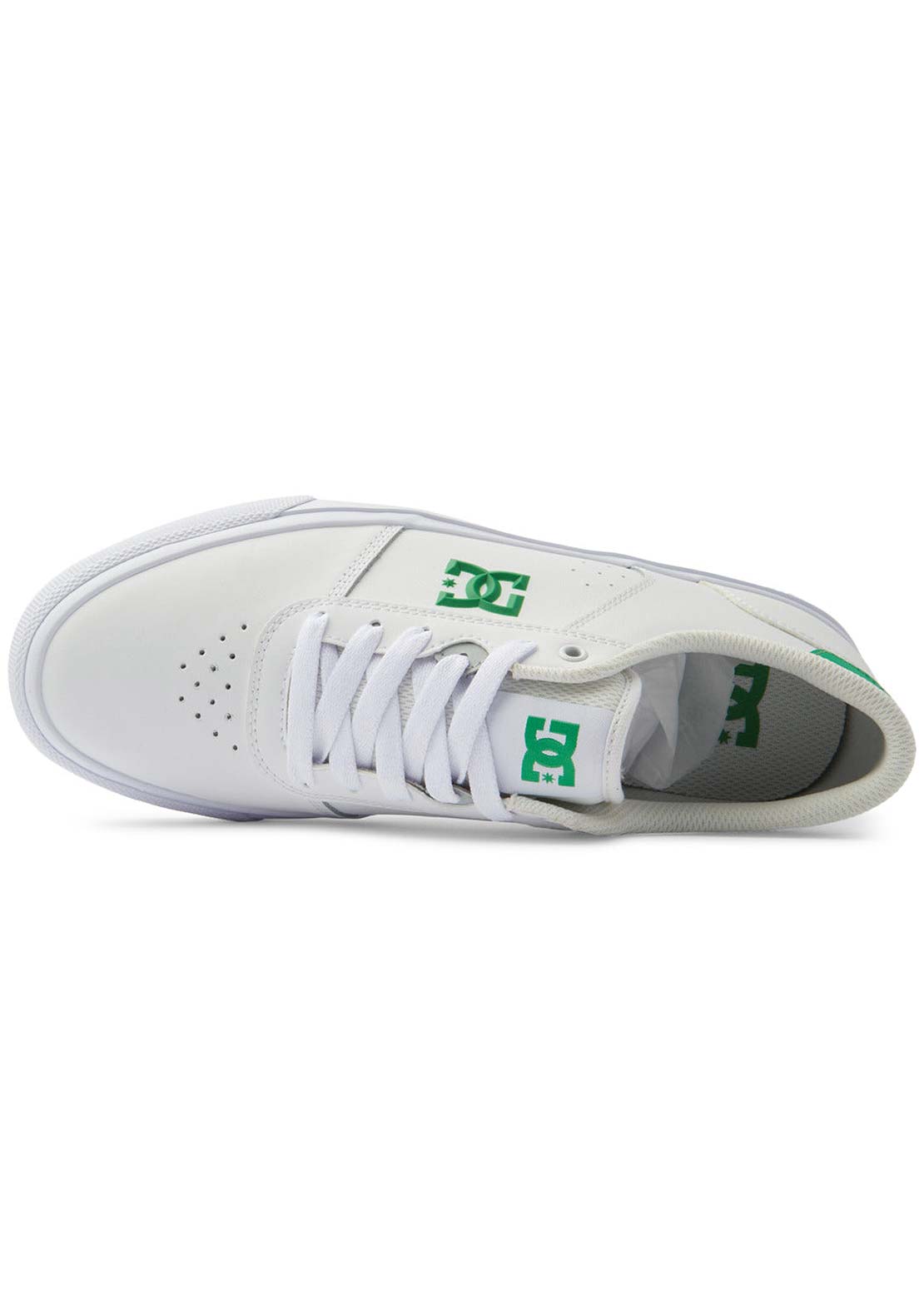 DC Men's Teknic Skate Shoes White/Green
