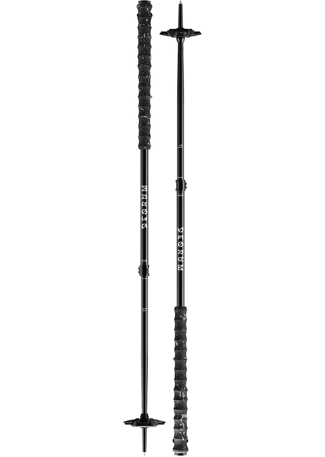 Deorum Unisex Apollo Freeride Regular Baskets Ski Poles Black