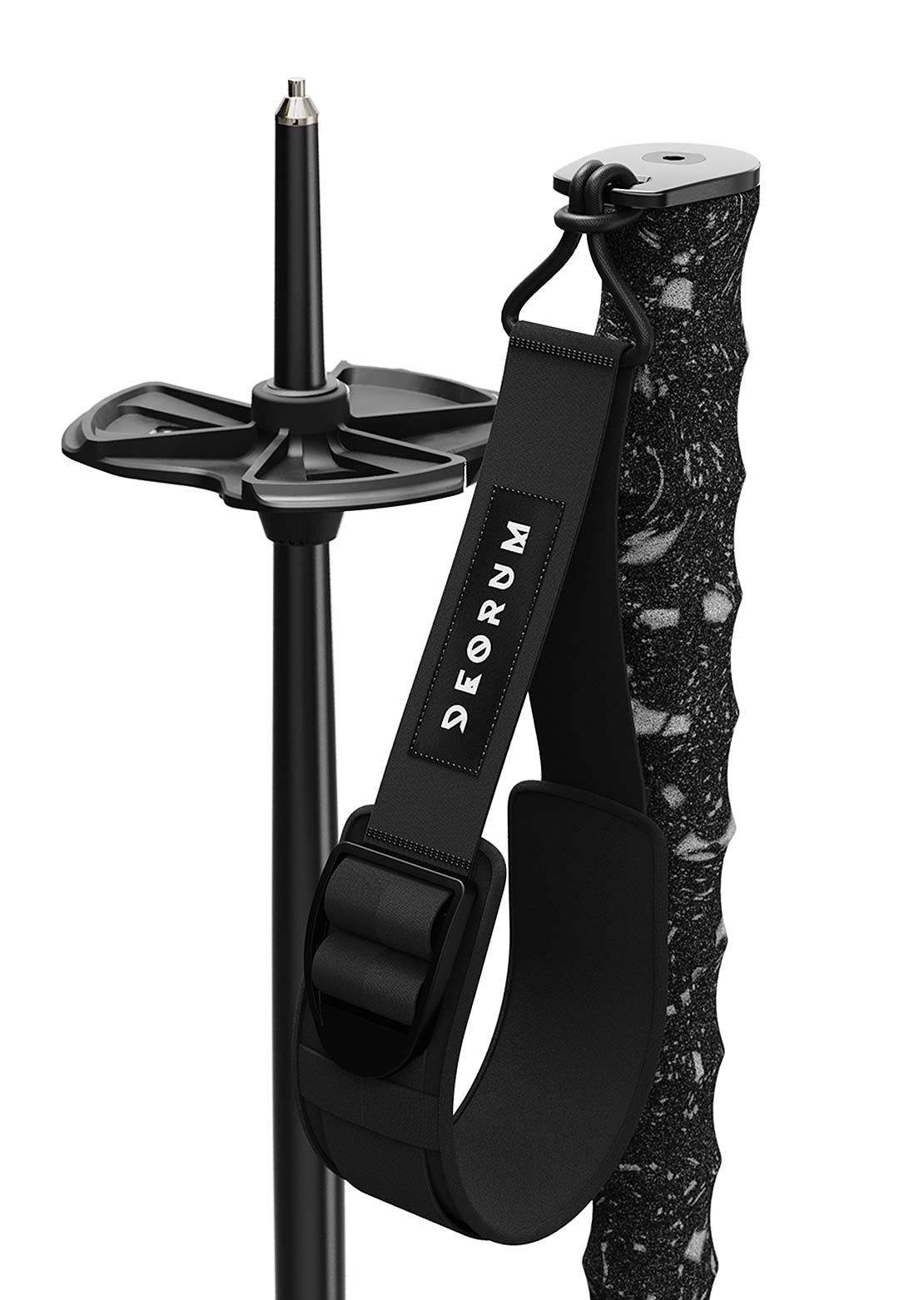 Deorum Unisex Apollo Freeride Regular Baskets Ski Poles Black