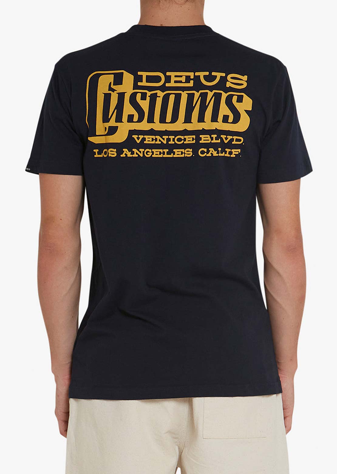 Deus Ex Machina Men's Stripes T-Shirt Navy