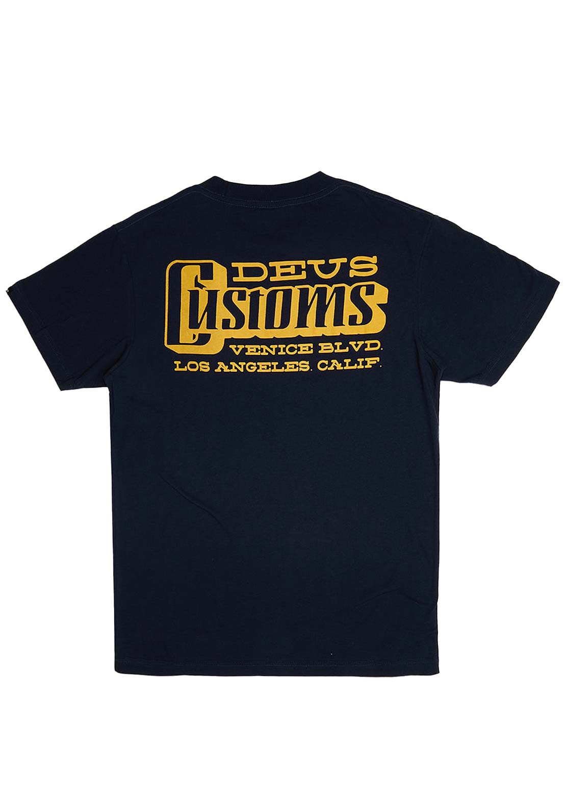 Deus Ex Machina Men's Stripes T-Shirt Navy