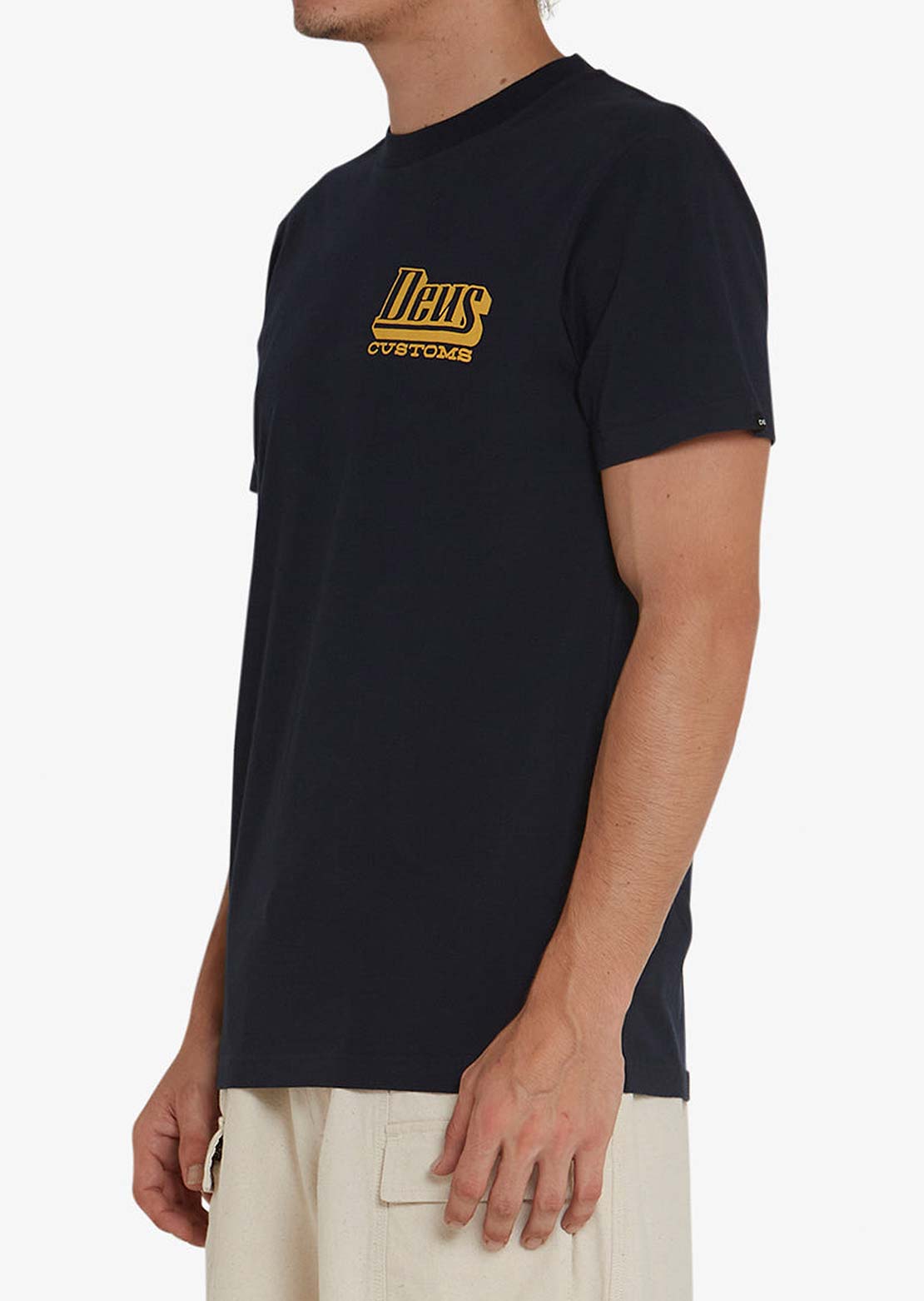 Deus Ex Machina Men's Stripes T-Shirt Navy