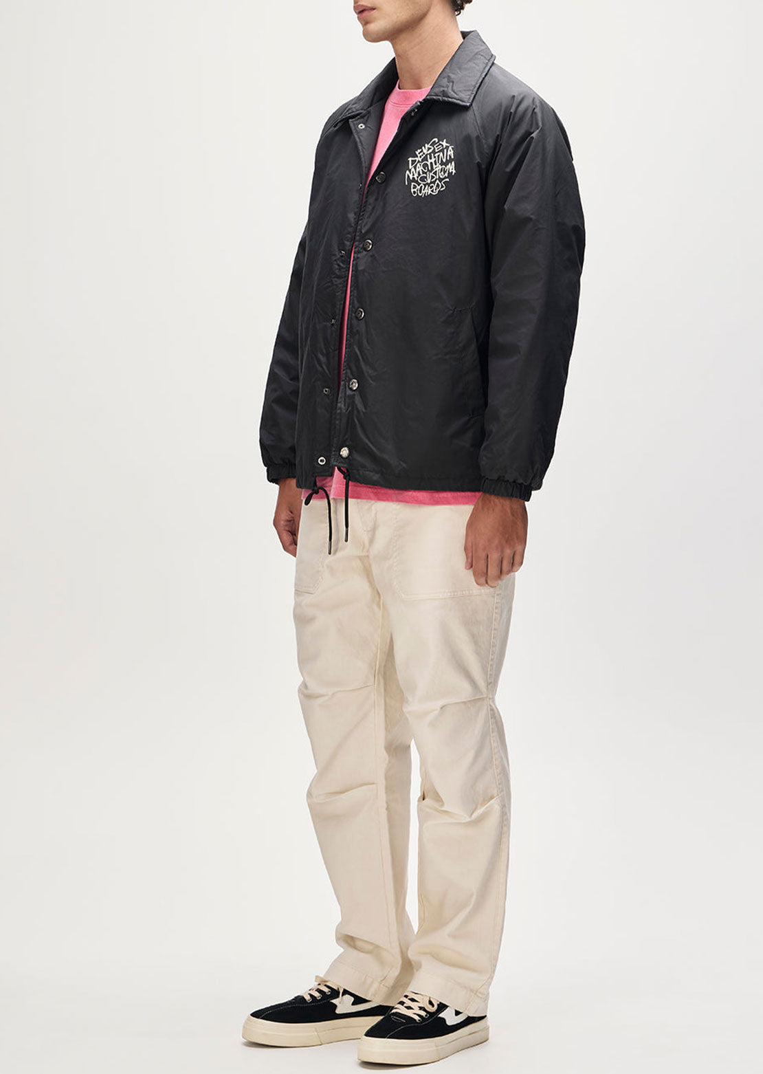 Deus Men's Scrawler Coach Jacket Anthracite