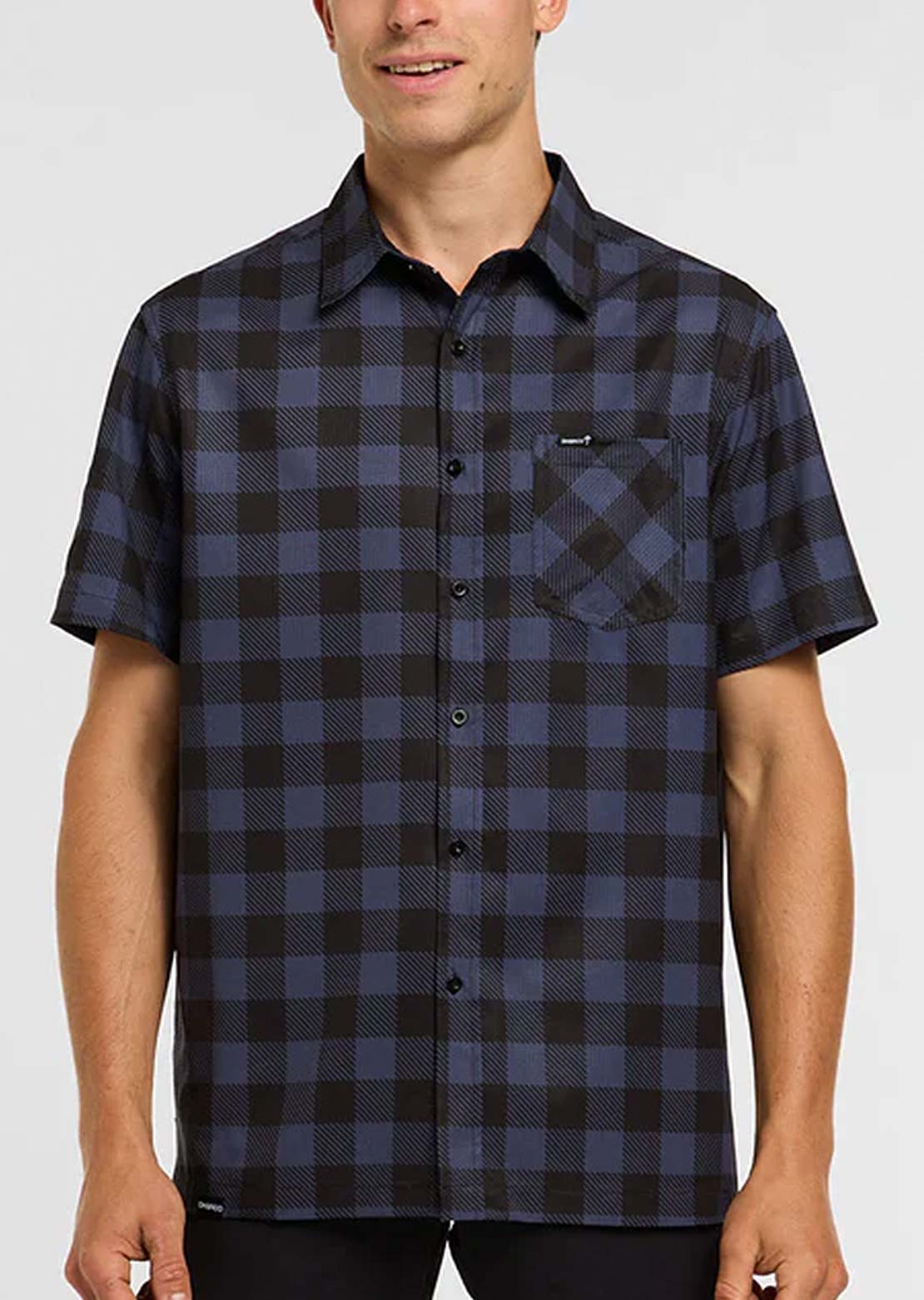 DHaRCO Men's Tech Party Button Up Shirt Jet