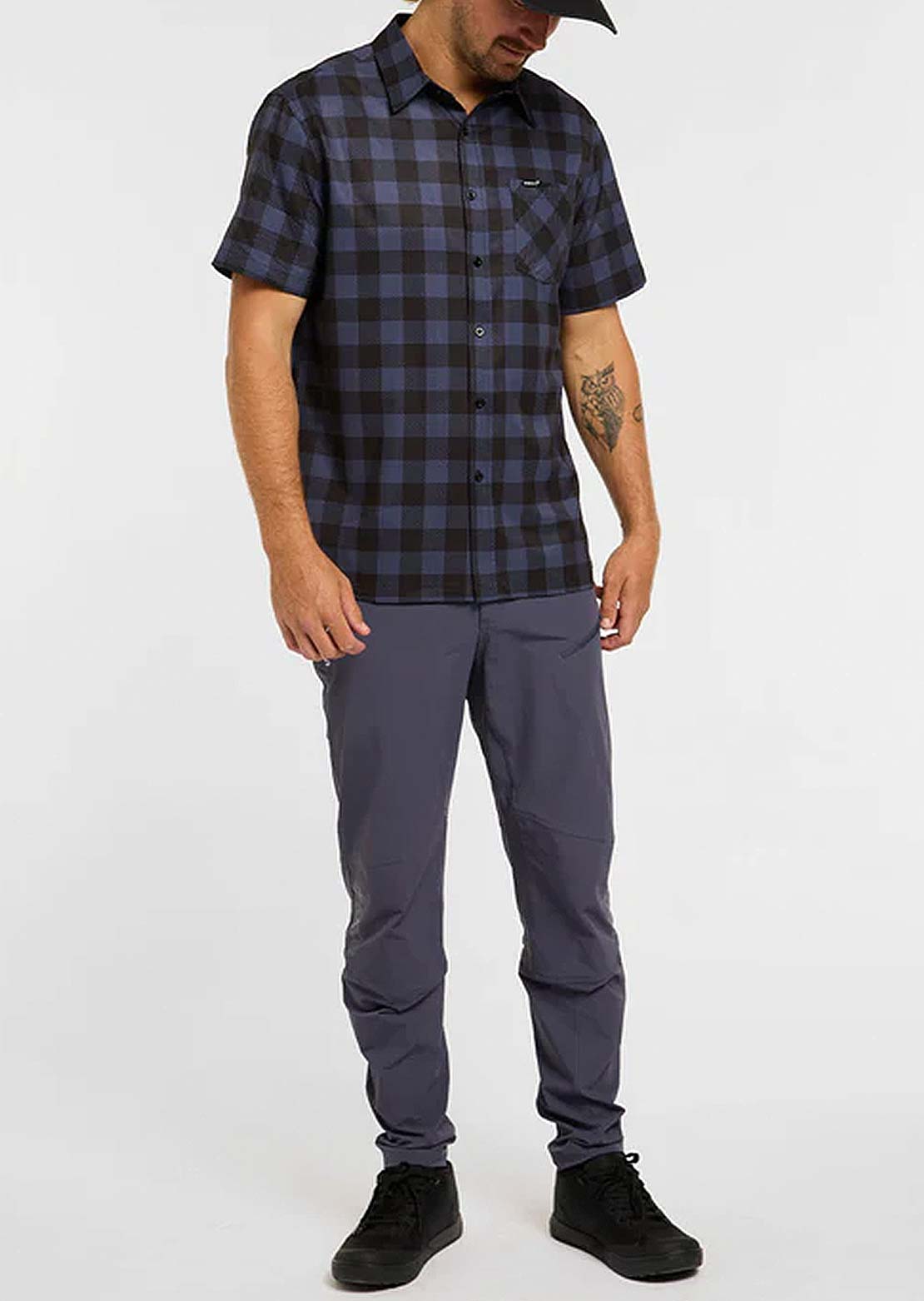 DHaRCO Men's Tech Party Button Up Shirt Jet