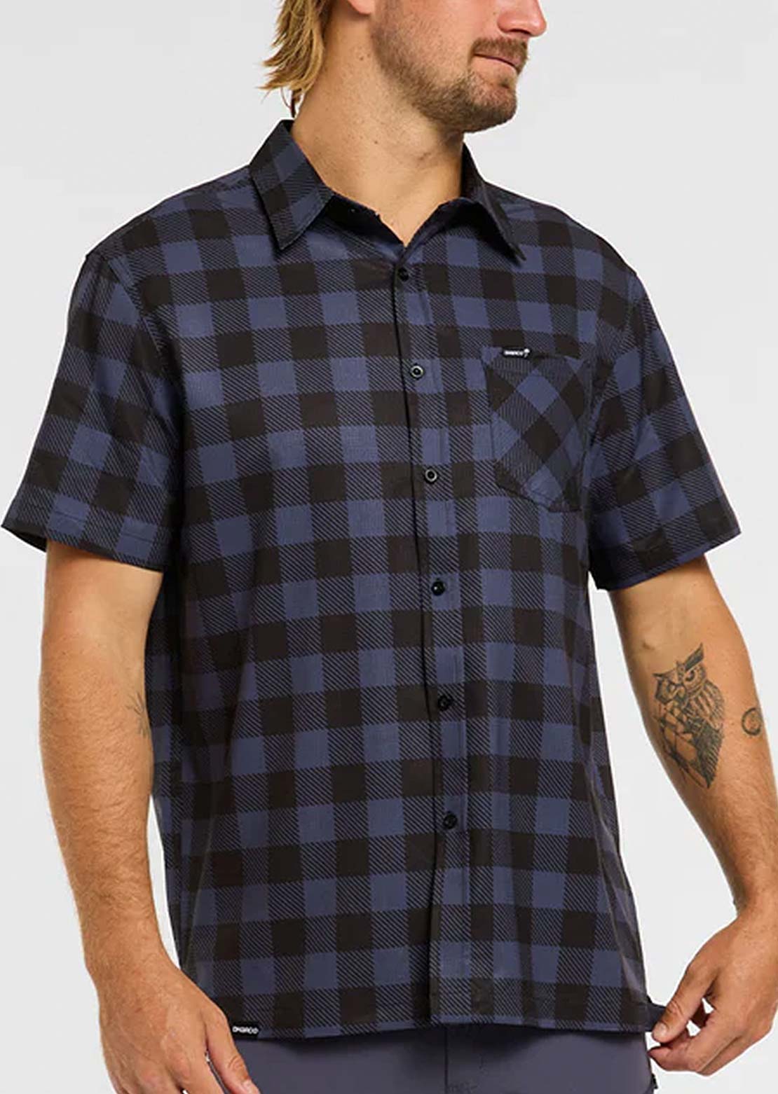 DHaRCO Men's Tech Party Button Up Shirt Jet