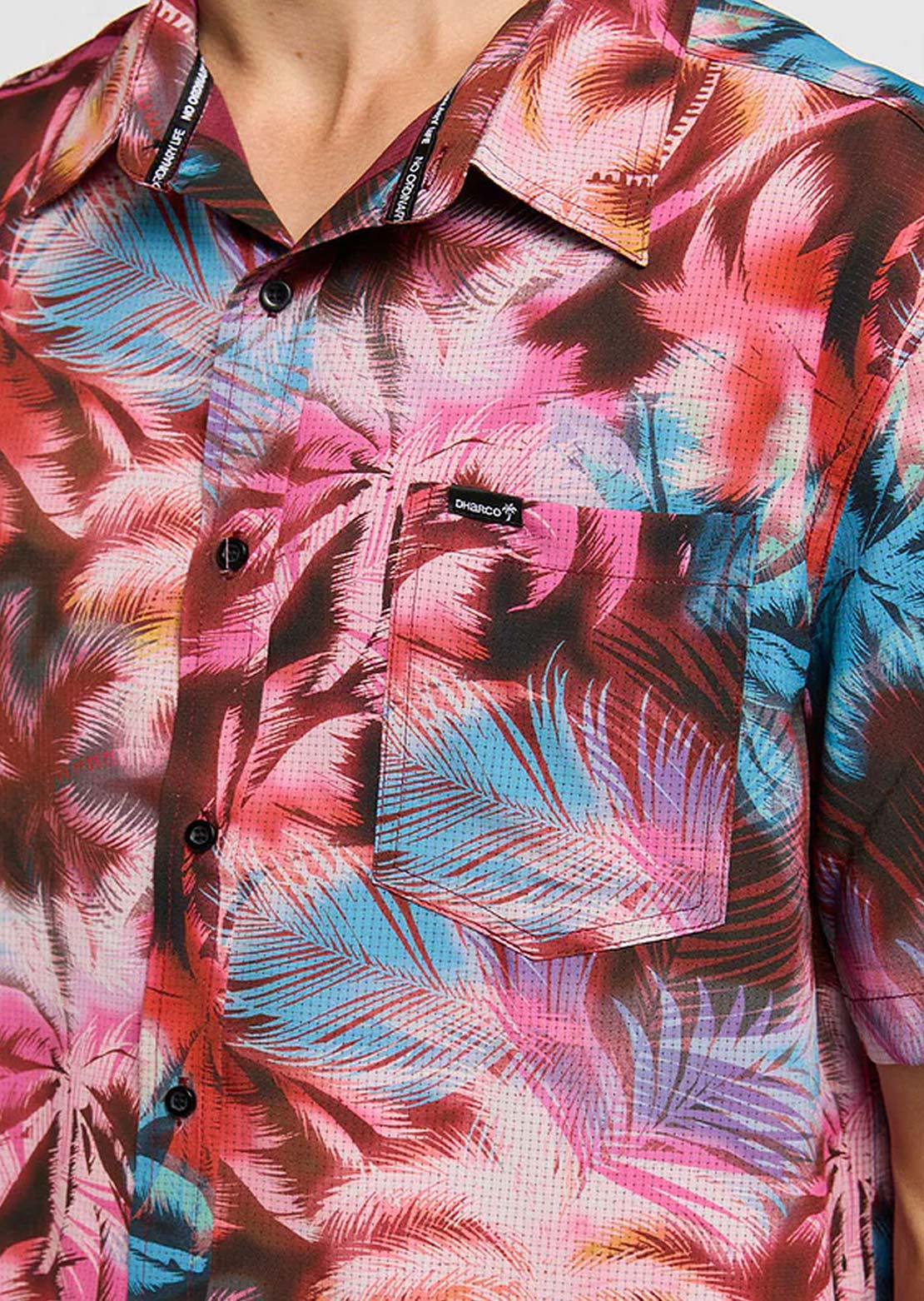 DHaRCO Men's Tech Party Button Up Shirt Nebula