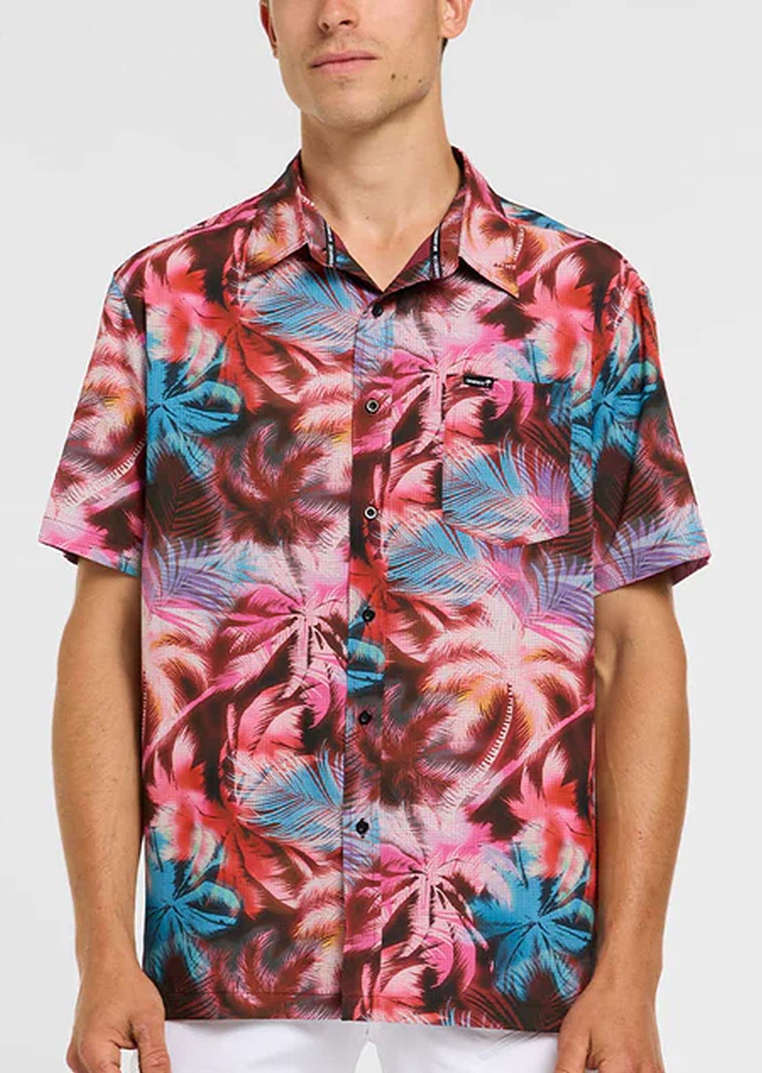 DHaRCO Men's Tech Party Button Up Shirt Nebula