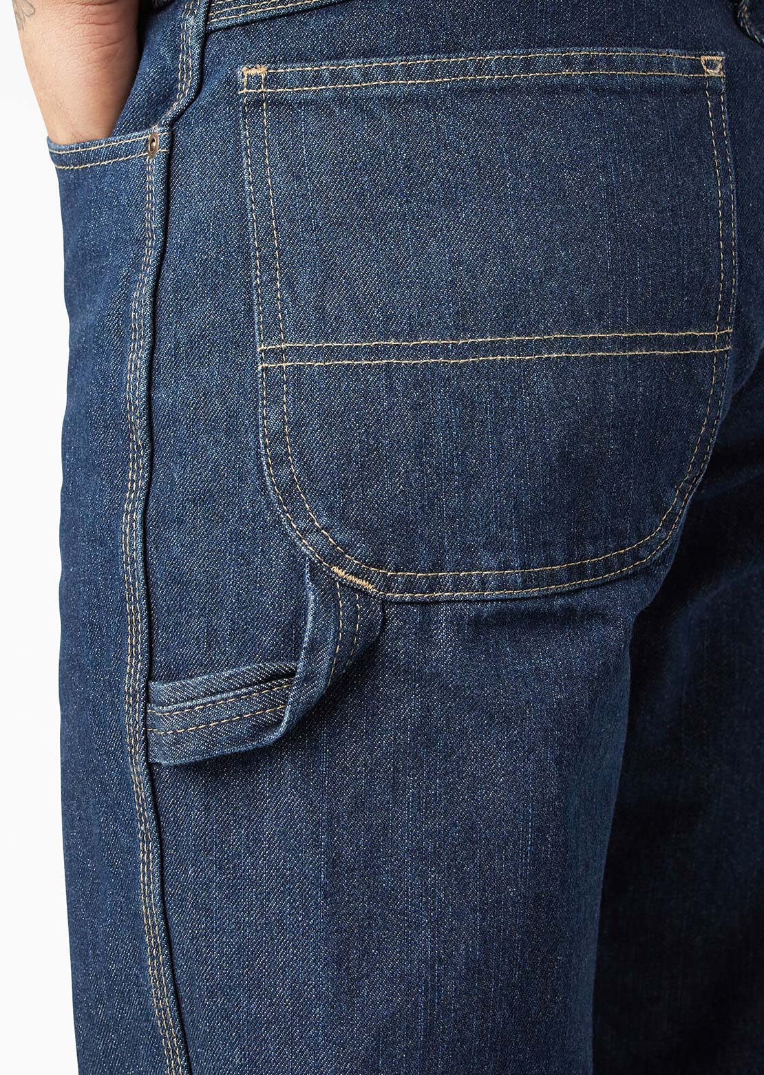 Dickies Men's Relaxed Utility Denim Jeans Rinsed Indigo Blue