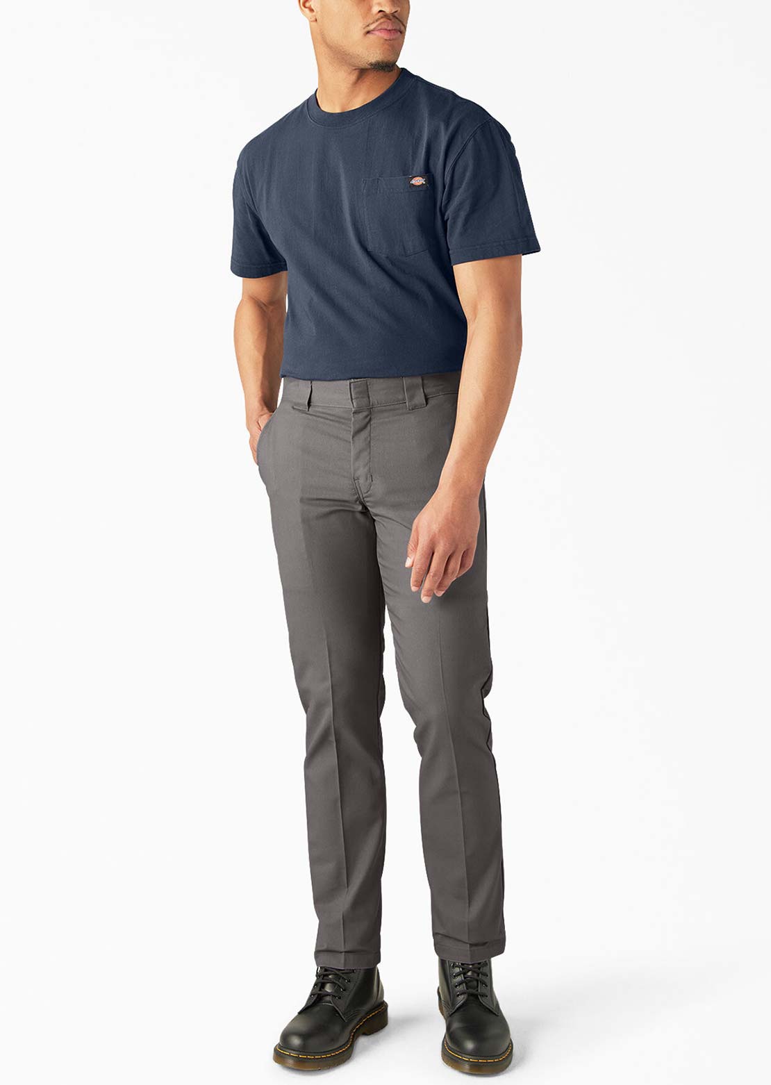 Dickies Men's Slim Taper Twill Work Pants Gravel Gray
