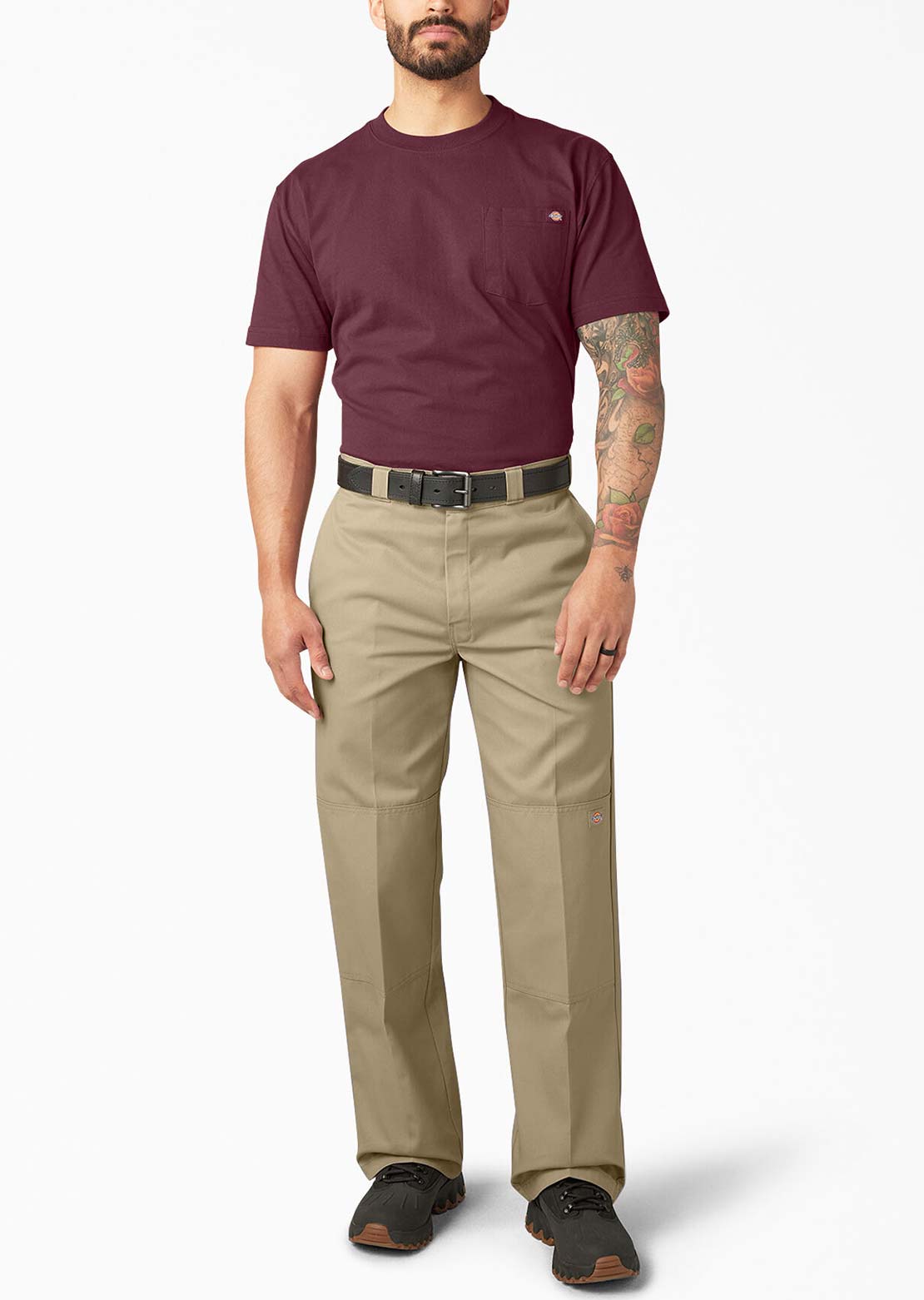Dickies Men's Twill Double Knee Work Pants Khaki