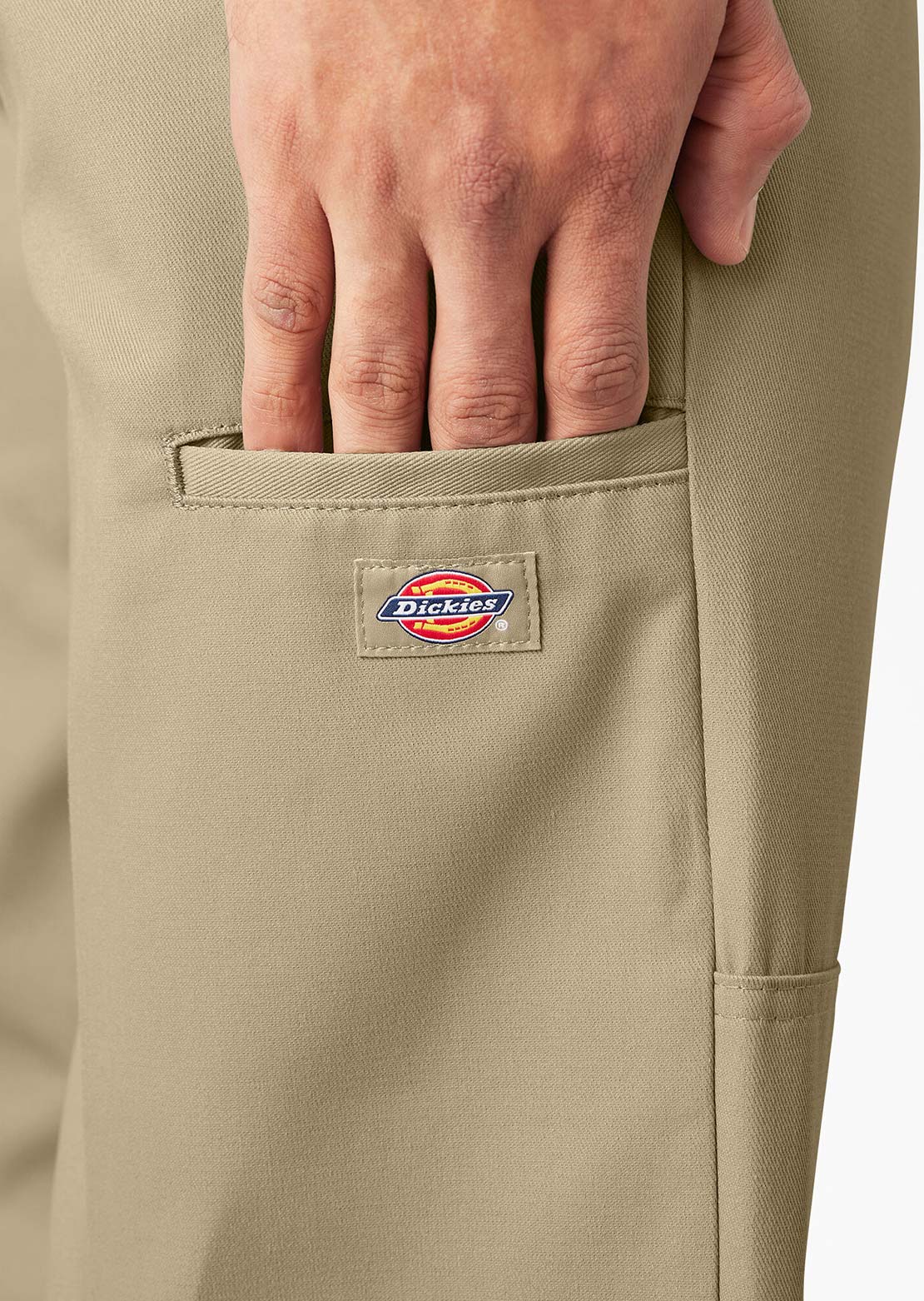 Dickies Men's Twill Double Knee Work Pants Khaki