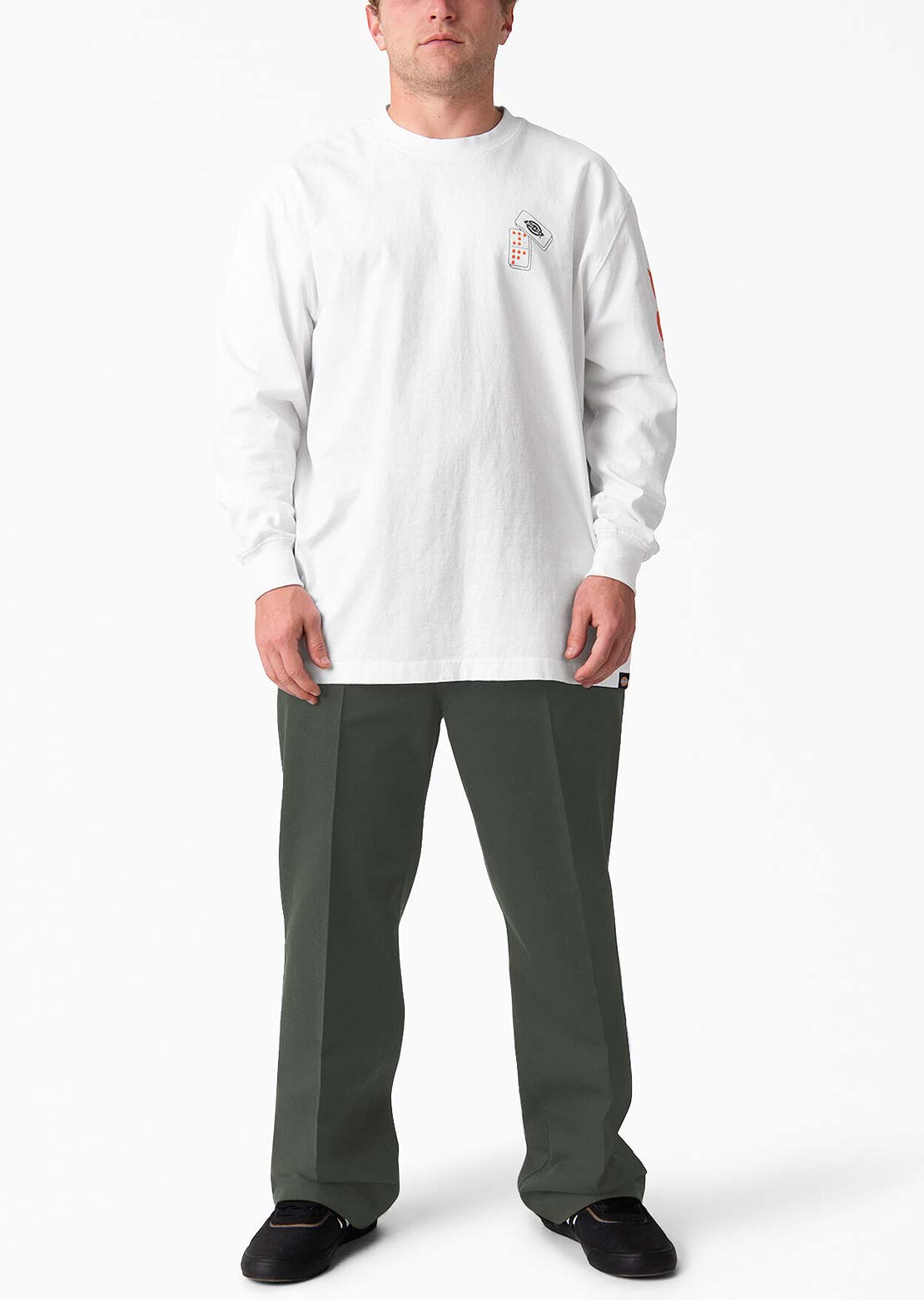 Dickies X Jamie Foy Men's Loose Straight Twill Pants Olive Green