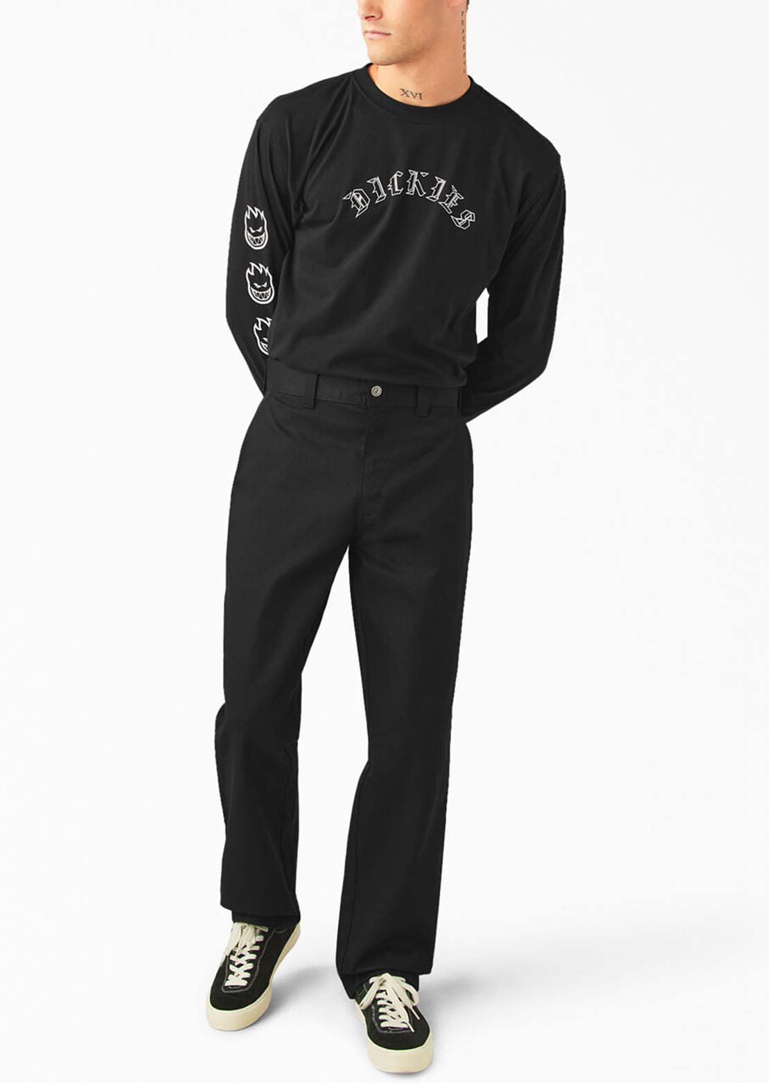 Dickies X Spitfire Men's With Flannel Cuff Pants Black