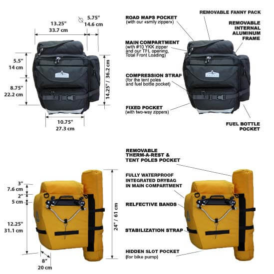 GT-54 Classic- Touring Panniers