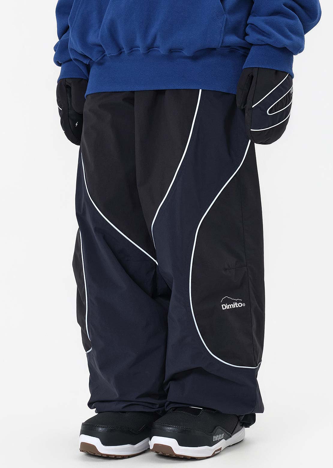 Dimito Unisex 25 Atom Banded Pants Mid Black