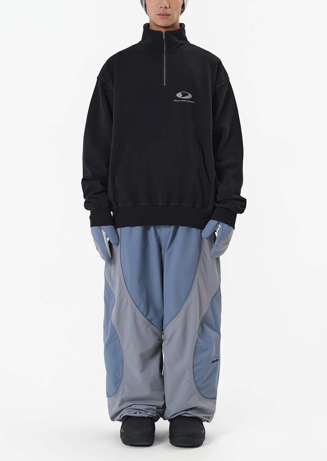 Dimito Unisex 25 Atom Banded Pants Steel