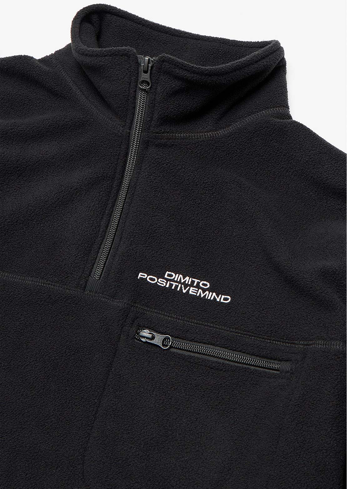 Dimito Unisex 25 Fleece Half Zip Black