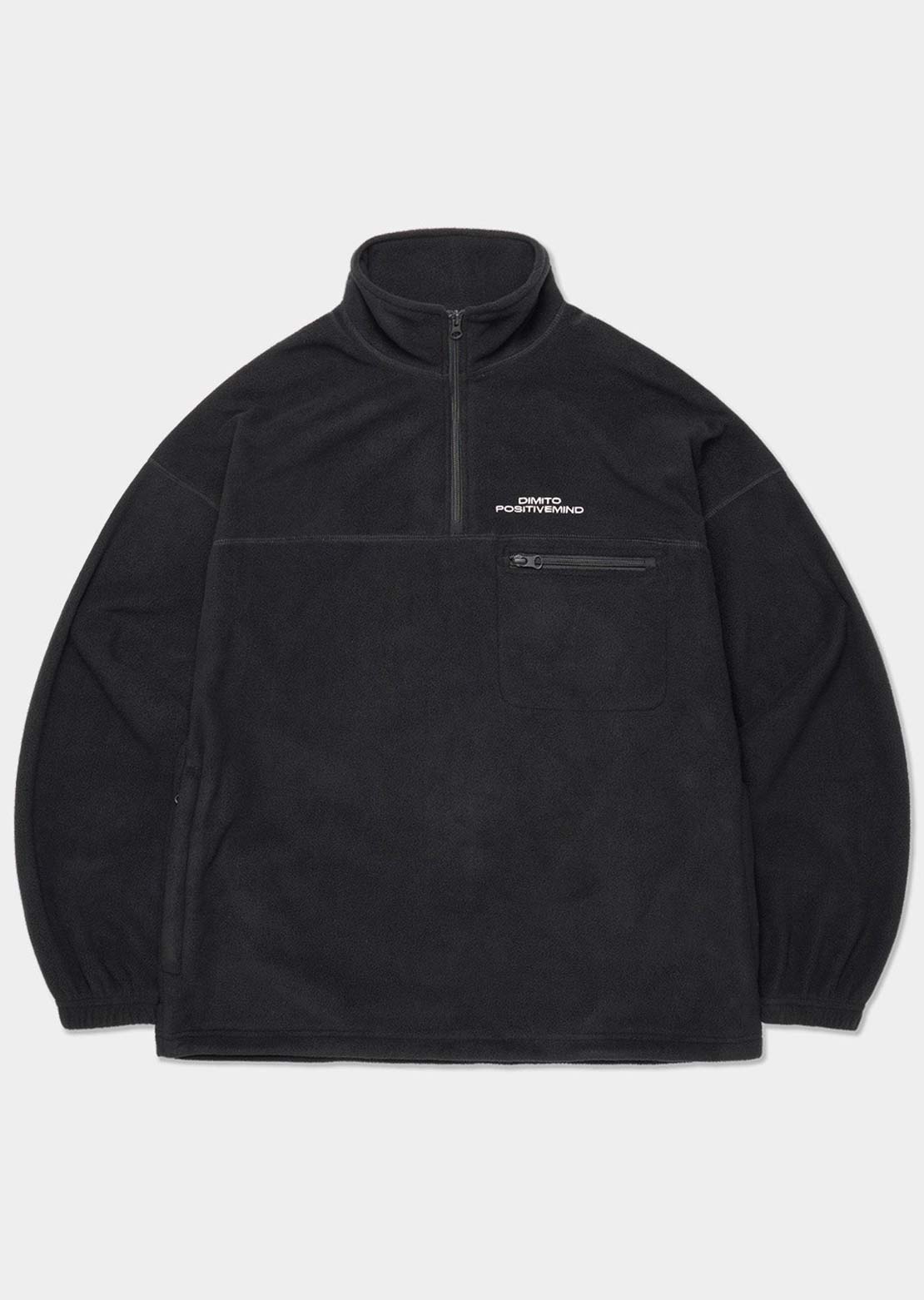 Dimito Unisex 25 Fleece Half Zip Black