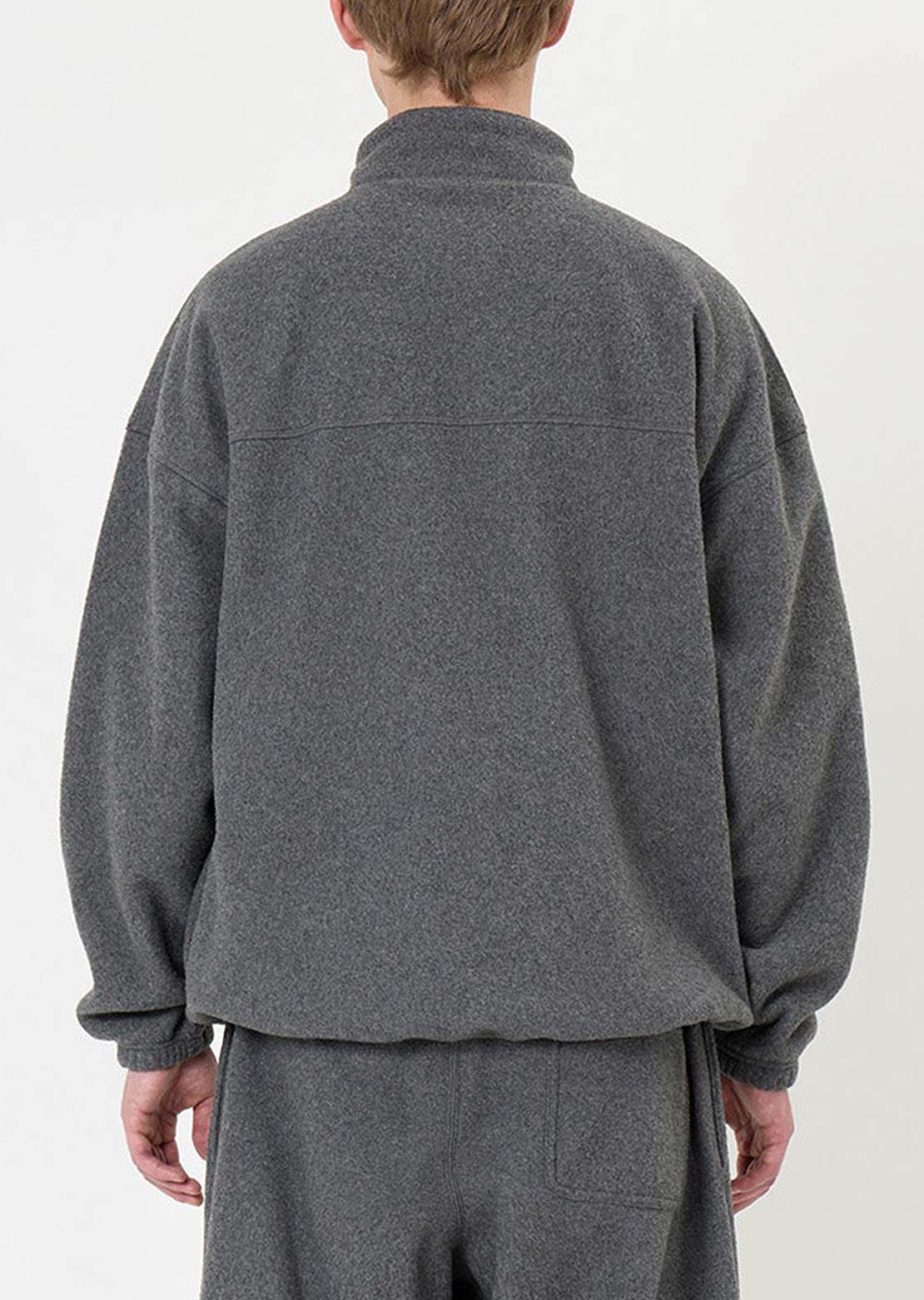 Dimito Unisex 25 Fleece Half Zip Heather Grey