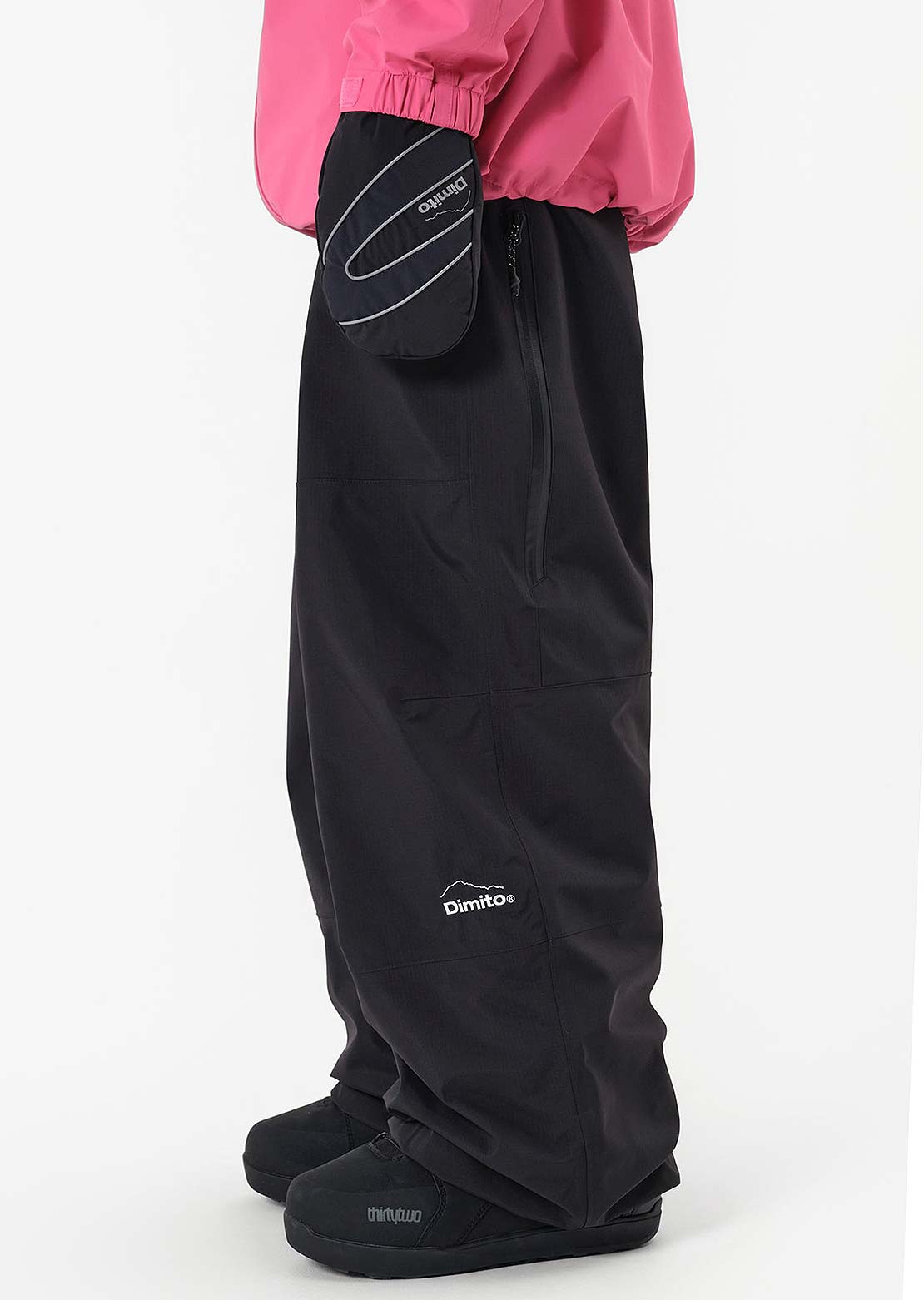 Dimito Unisex Air Vent Banded Pants Black