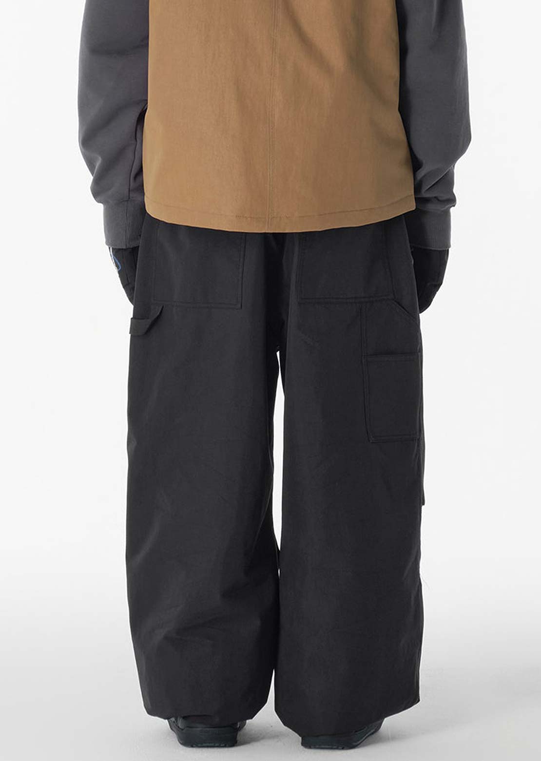 Dimito Unisex Carpenter Wide Pants Fade Black