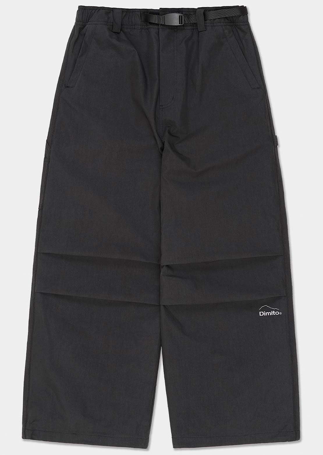 Dimito Unisex Carpenter Wide Pants Fade Black