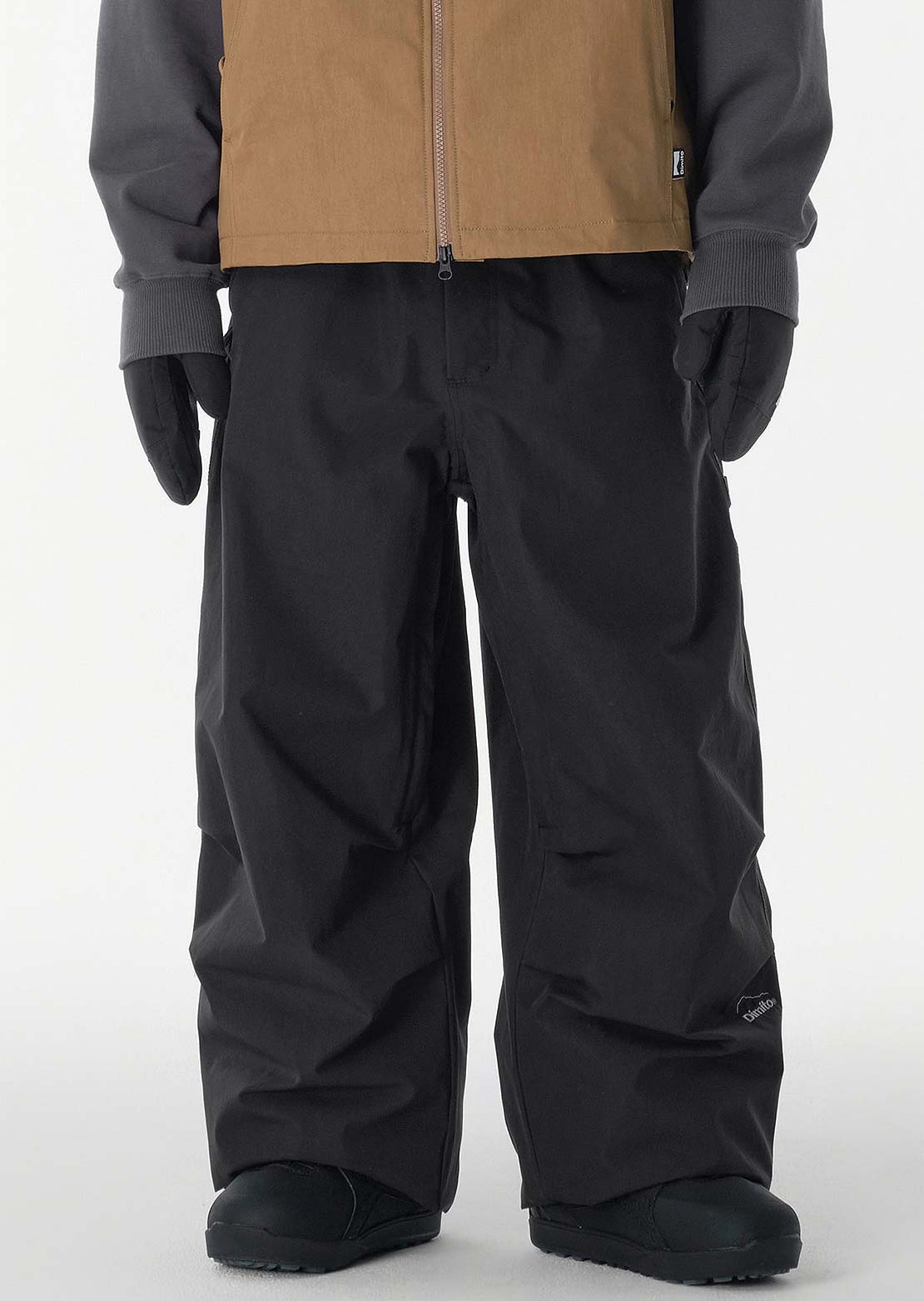 Dimito Unisex Carpenter Wide Pants Fade Black