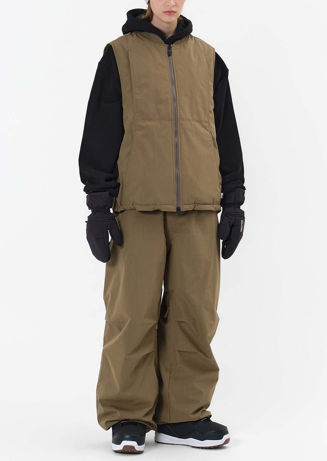 Dimito Unisex Carpenter Wide Pants Fade Walnut