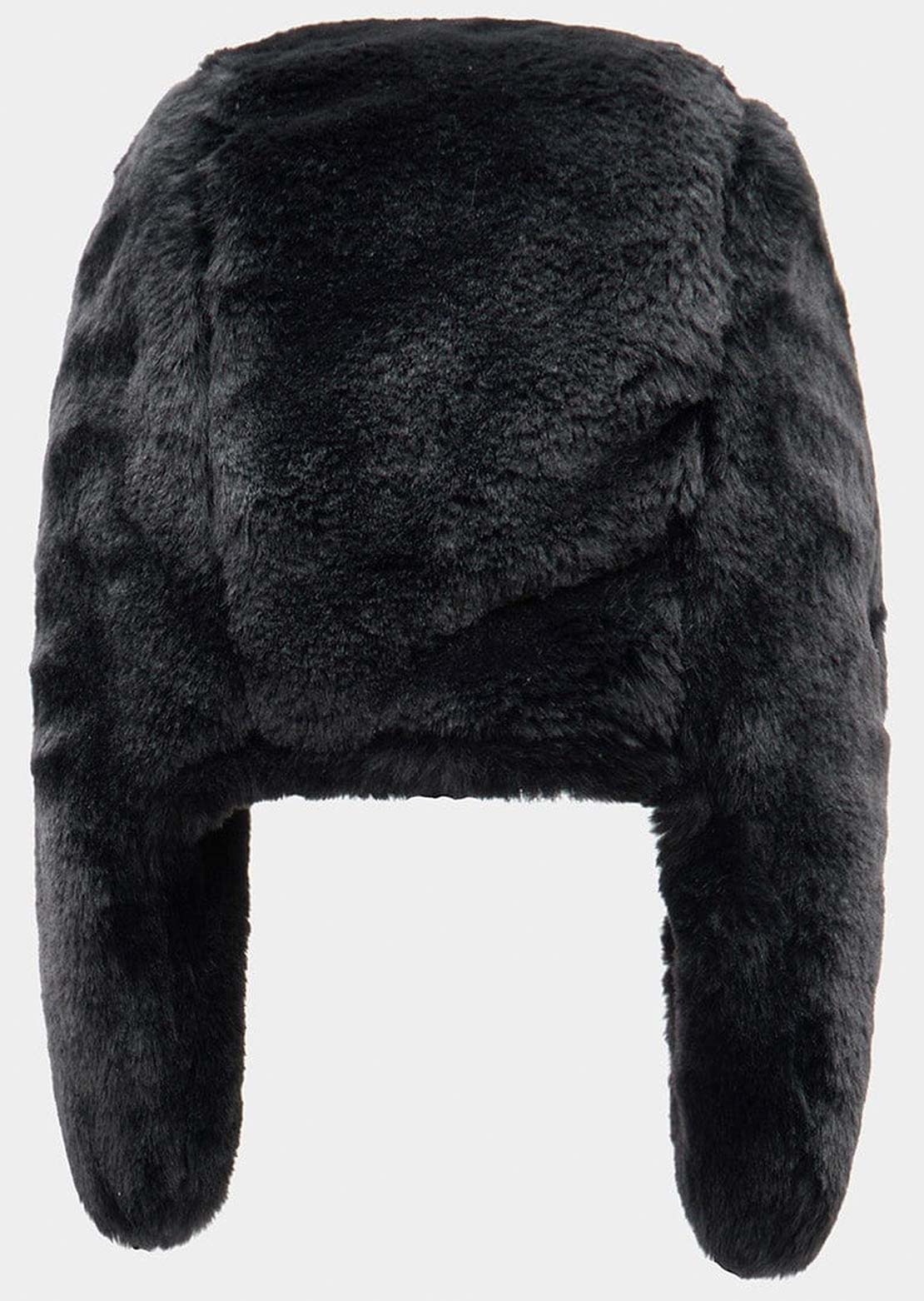 Dimito Unisex Eco Fur Ear Flap Hat Black